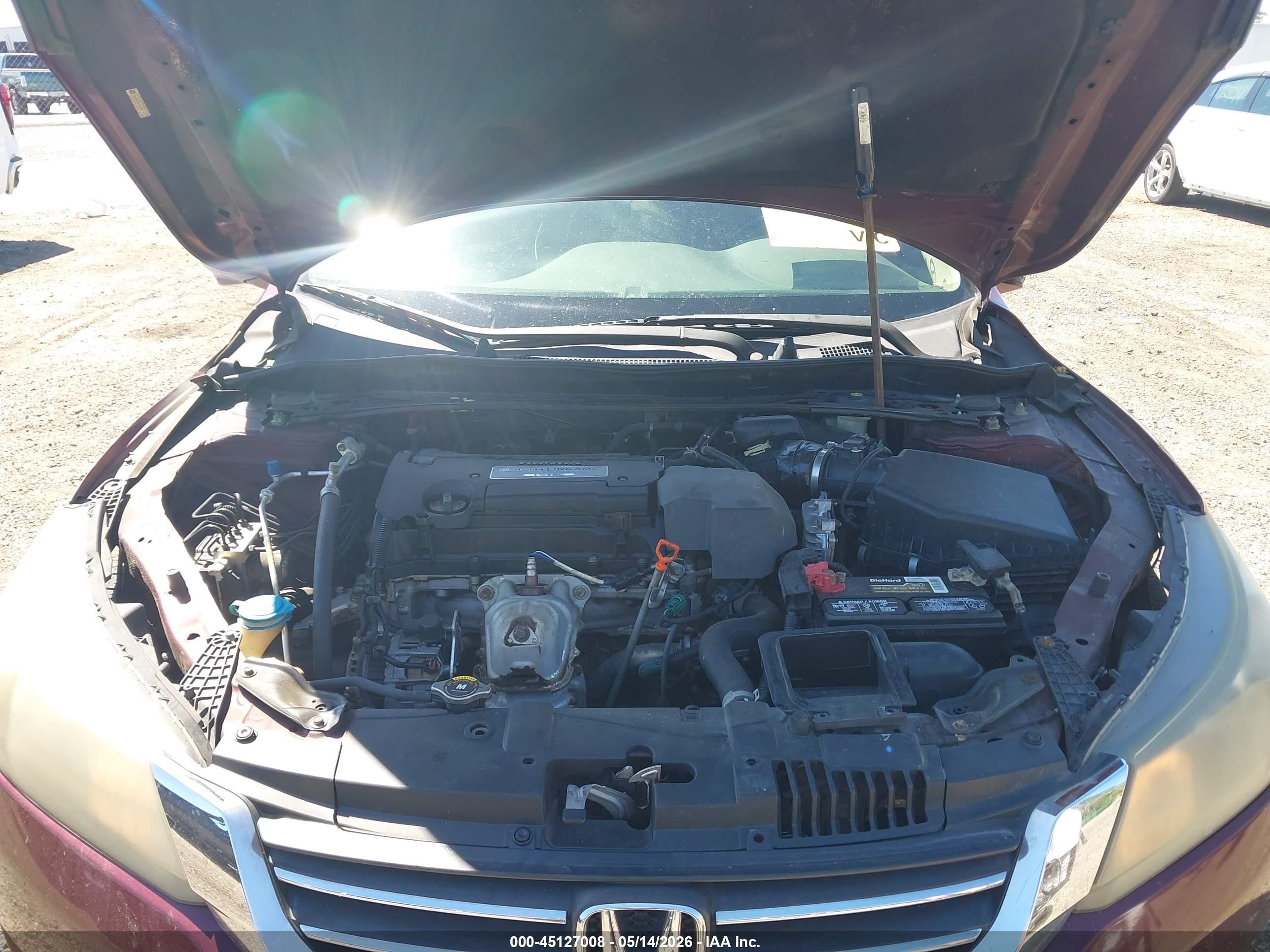 2013 Honda Accord Ex-l Red vin: 1HGCR2F86DA121693