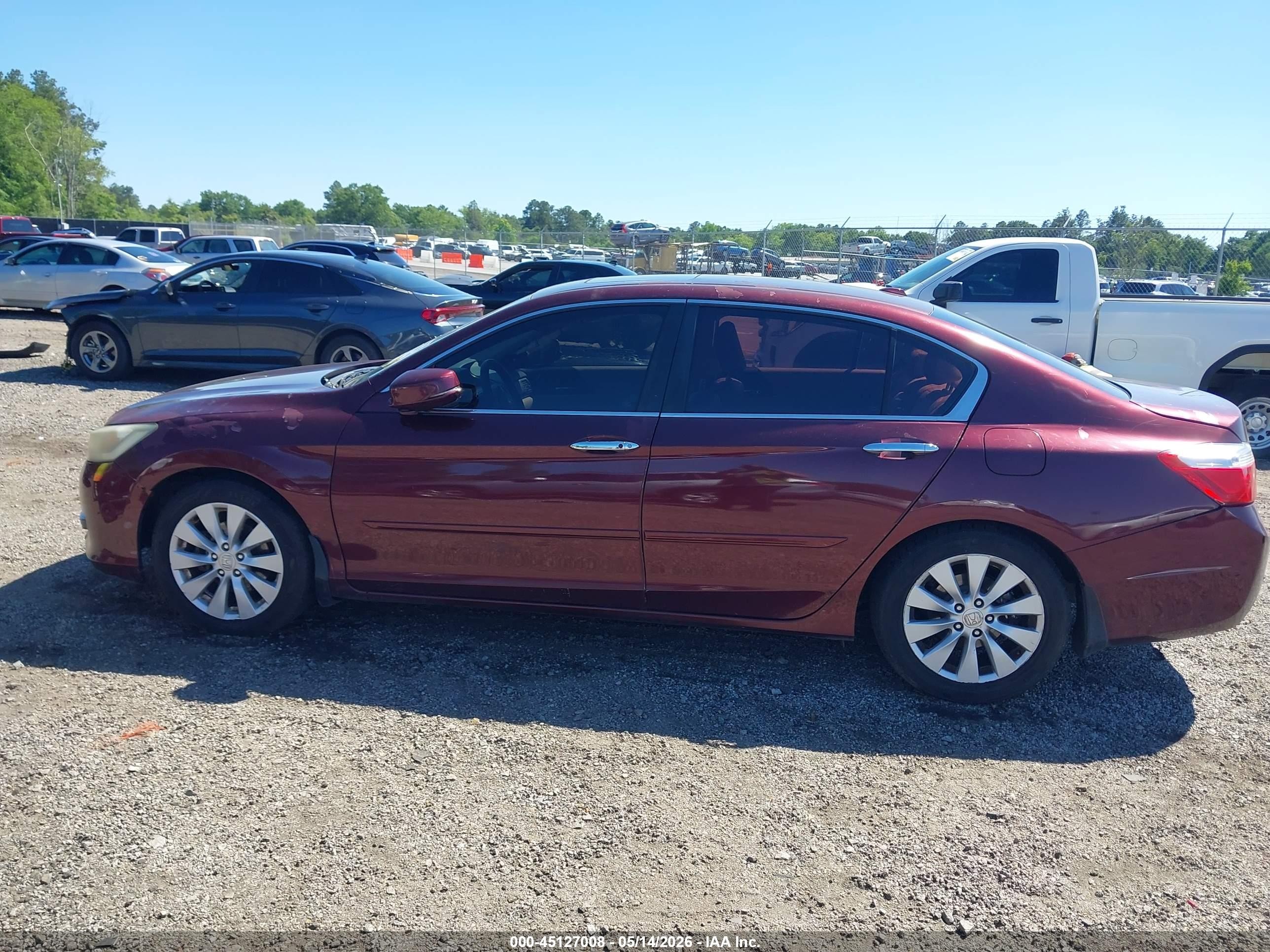 2013 Honda Accord Ex-l Red vin: 1HGCR2F86DA121693