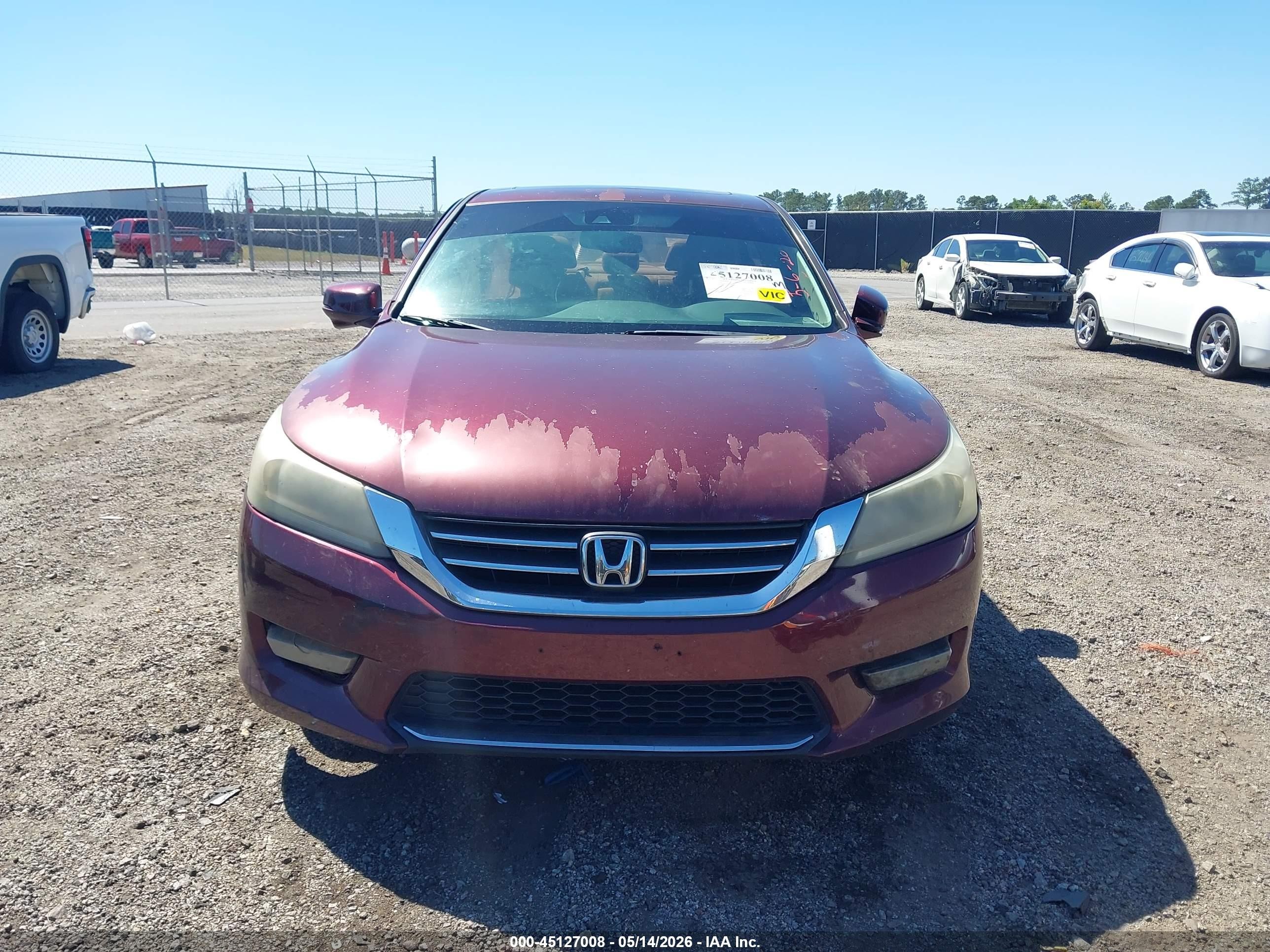 2013 Honda Accord Ex-l Red vin: 1HGCR2F86DA121693