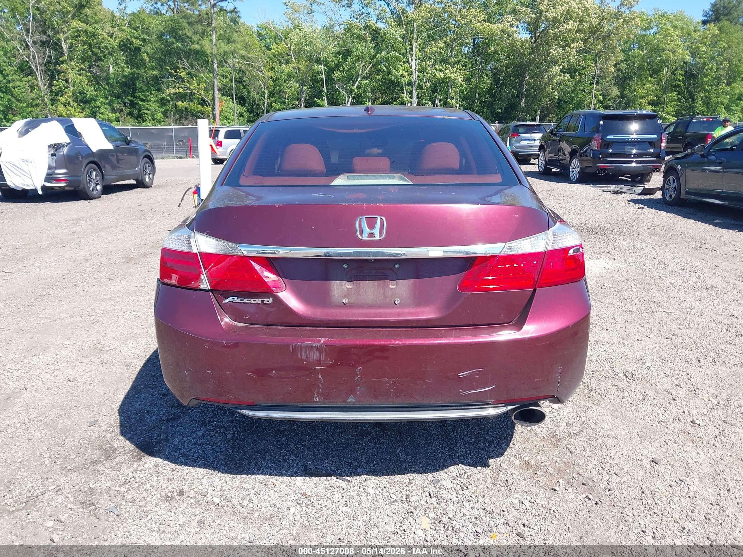 2013 Honda Accord Ex-l Red vin: 1HGCR2F86DA121693