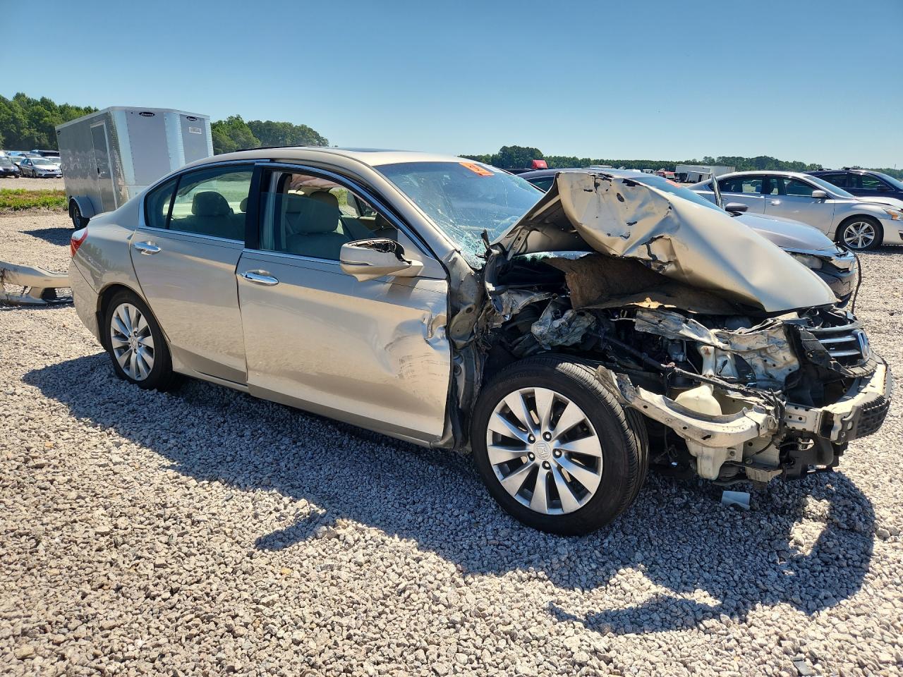 2013 Honda Accord Exl Cream vin: 1HGCR2F86DA123766