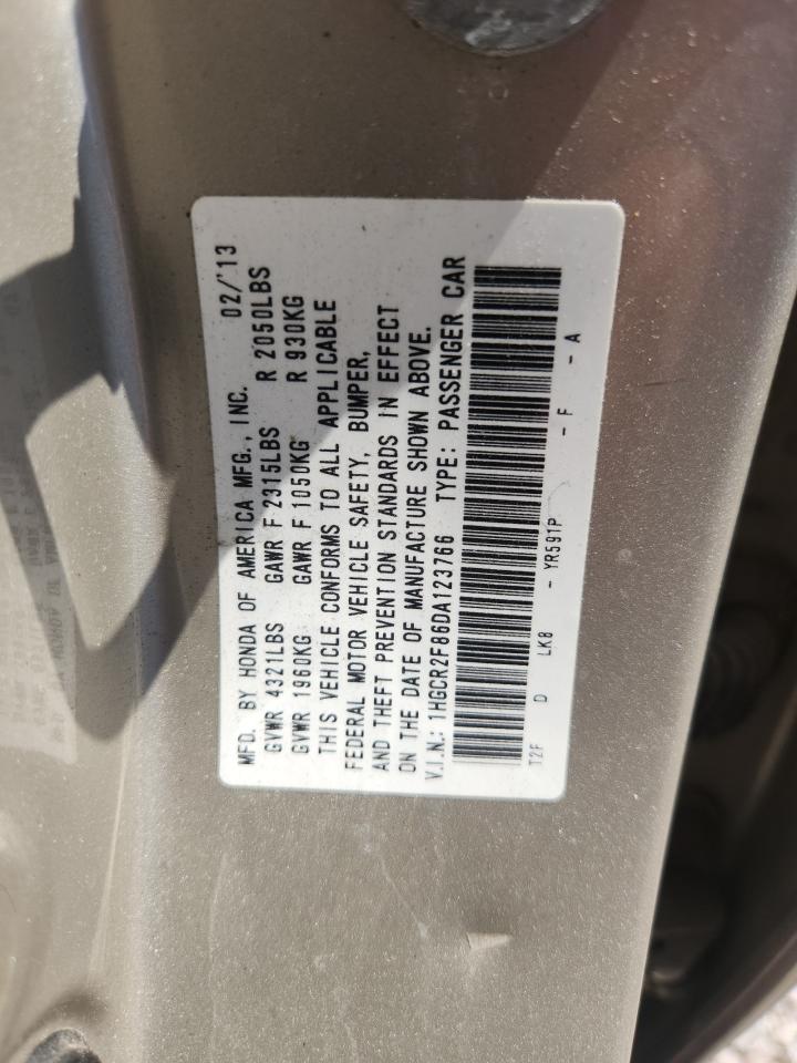 2013 Honda Accord Exl Cream vin: 1HGCR2F86DA123766