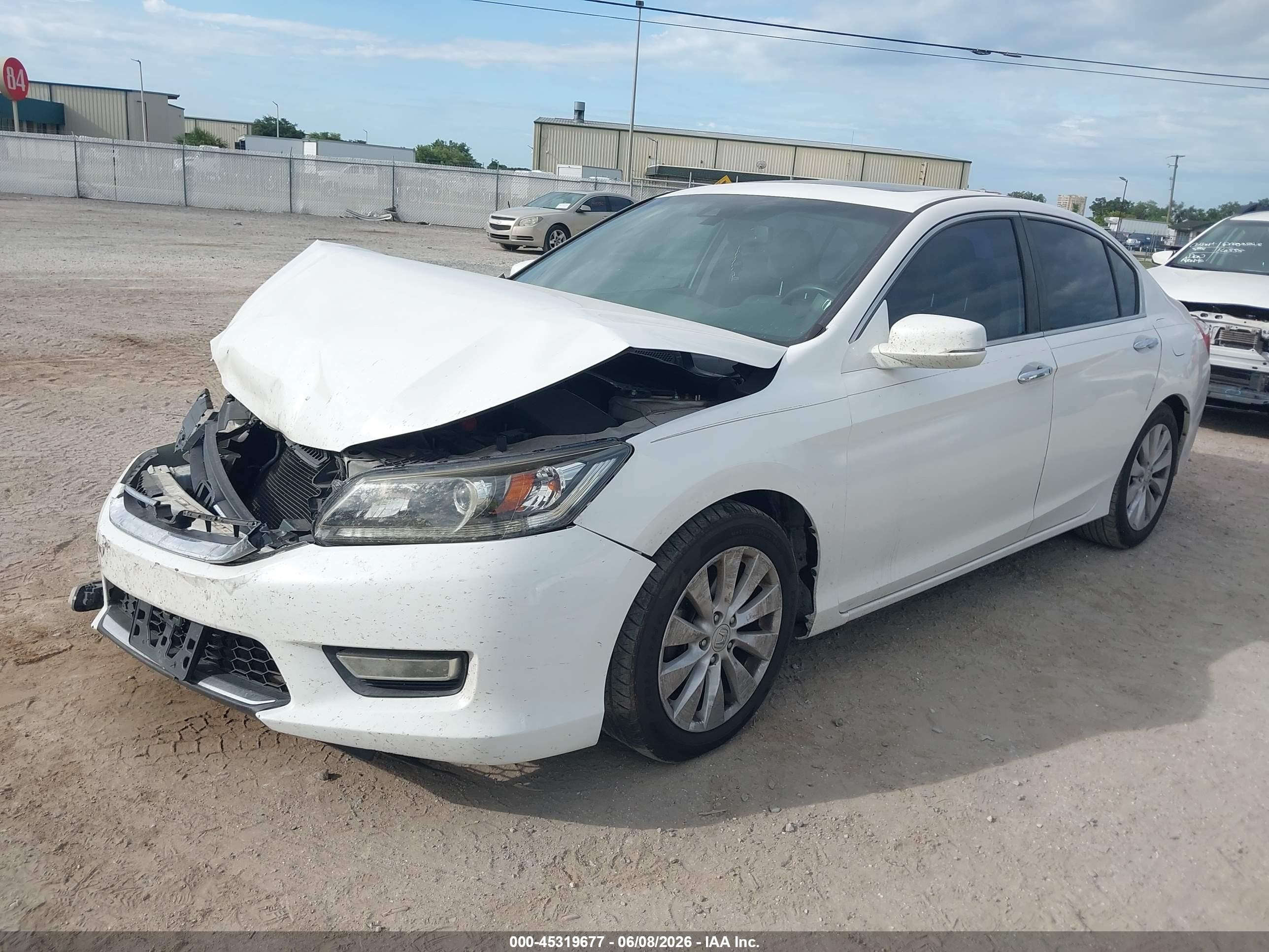2013 Honda Accord Ex-l White vin: 1HGCR2F86DA125789
