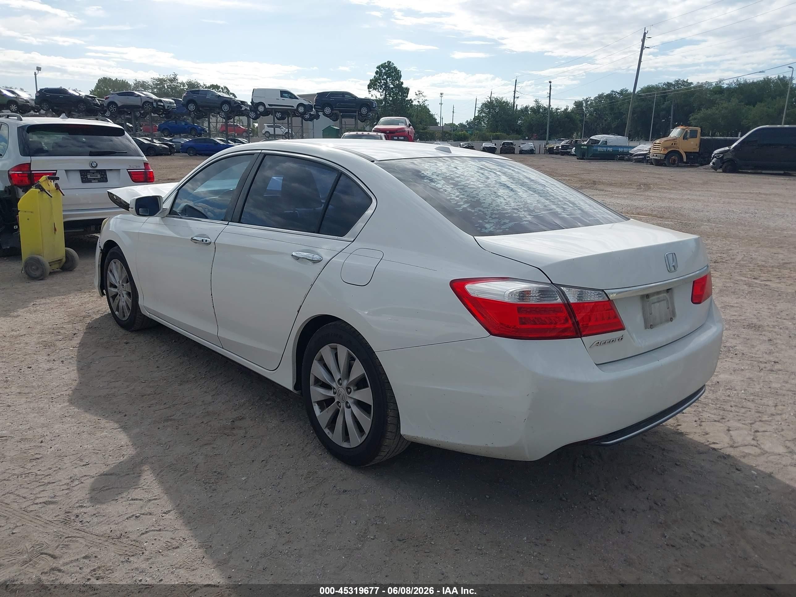 2013 Honda Accord Ex-l White vin: 1HGCR2F86DA125789