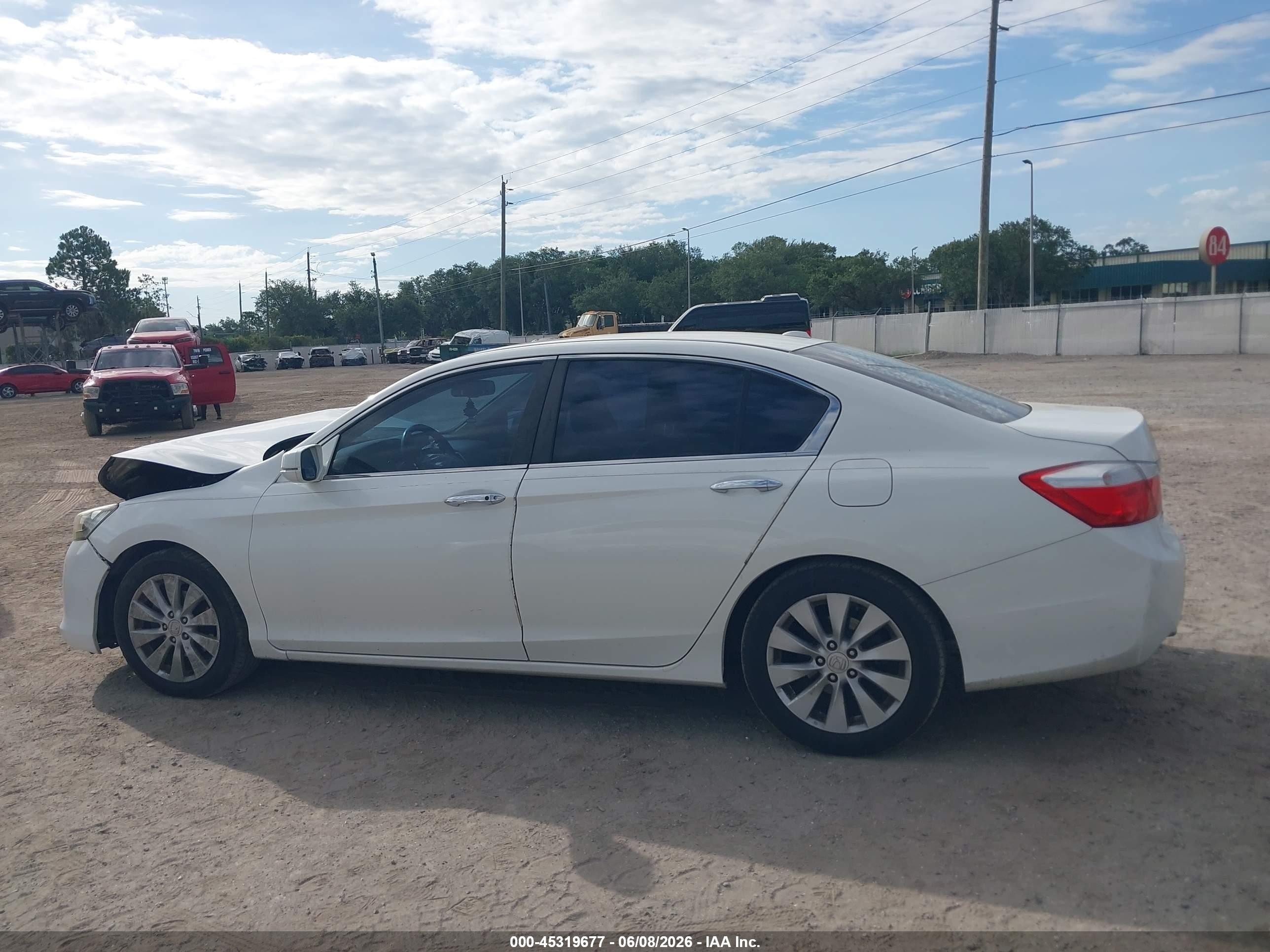 2013 Honda Accord Ex-l White vin: 1HGCR2F86DA125789