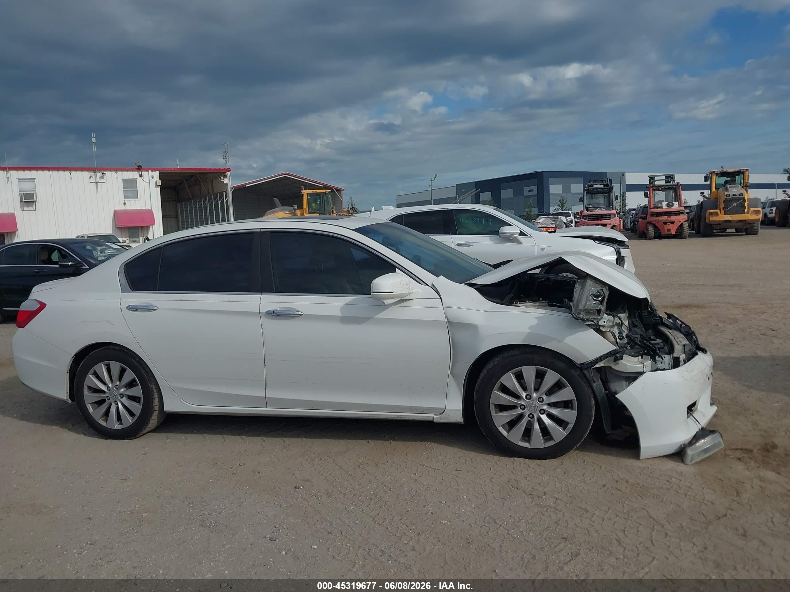 2013 Honda Accord Ex-l White vin: 1HGCR2F86DA125789