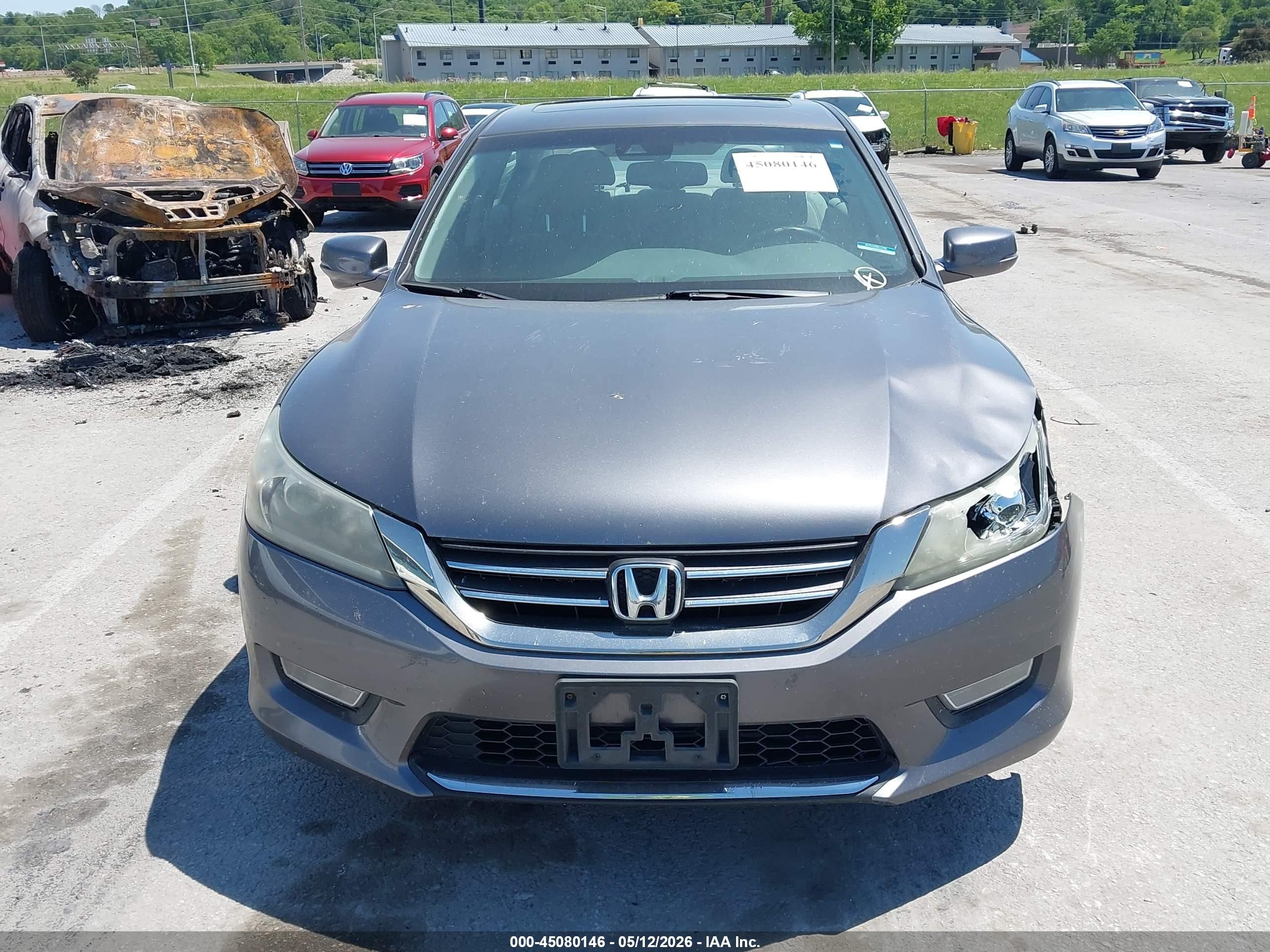 2013 Honda Accord Ex-l Gray vin: 1HGCR2F86DA134038