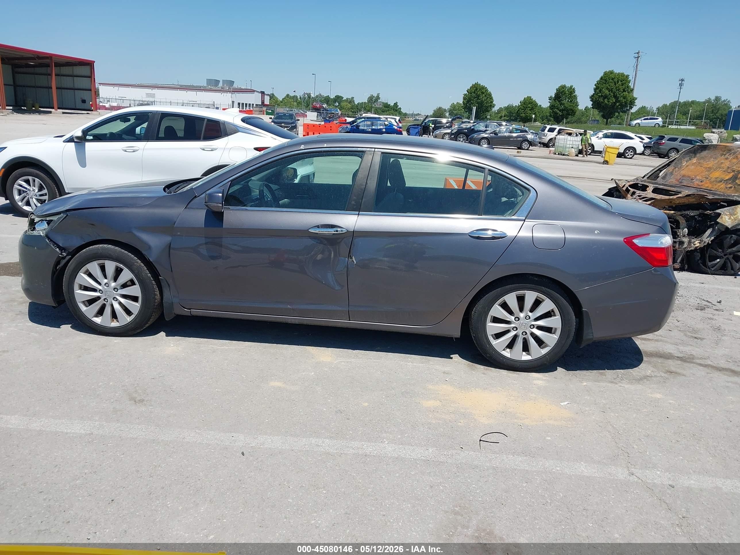 2013 Honda Accord Ex-l Gray vin: 1HGCR2F86DA134038