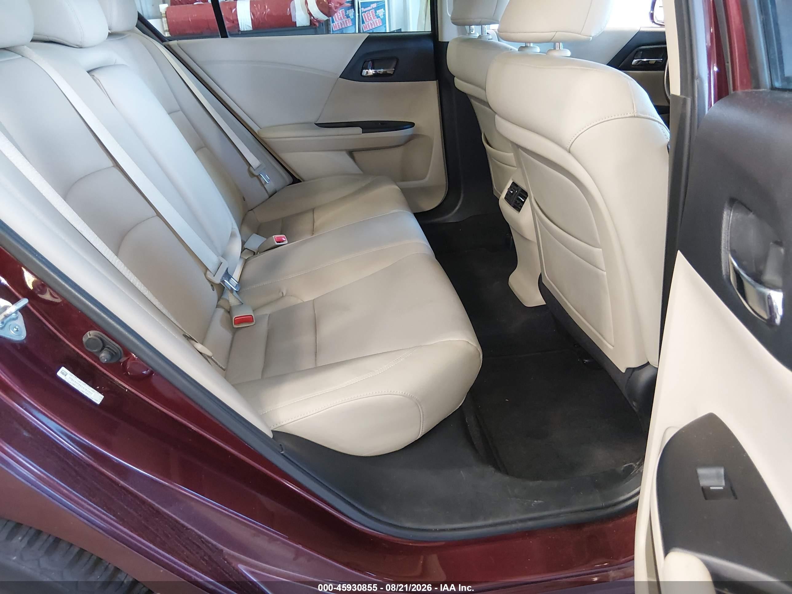 2013 Honda Accord Ex-l Burgundy vin: 1HGCR2F86DA143905