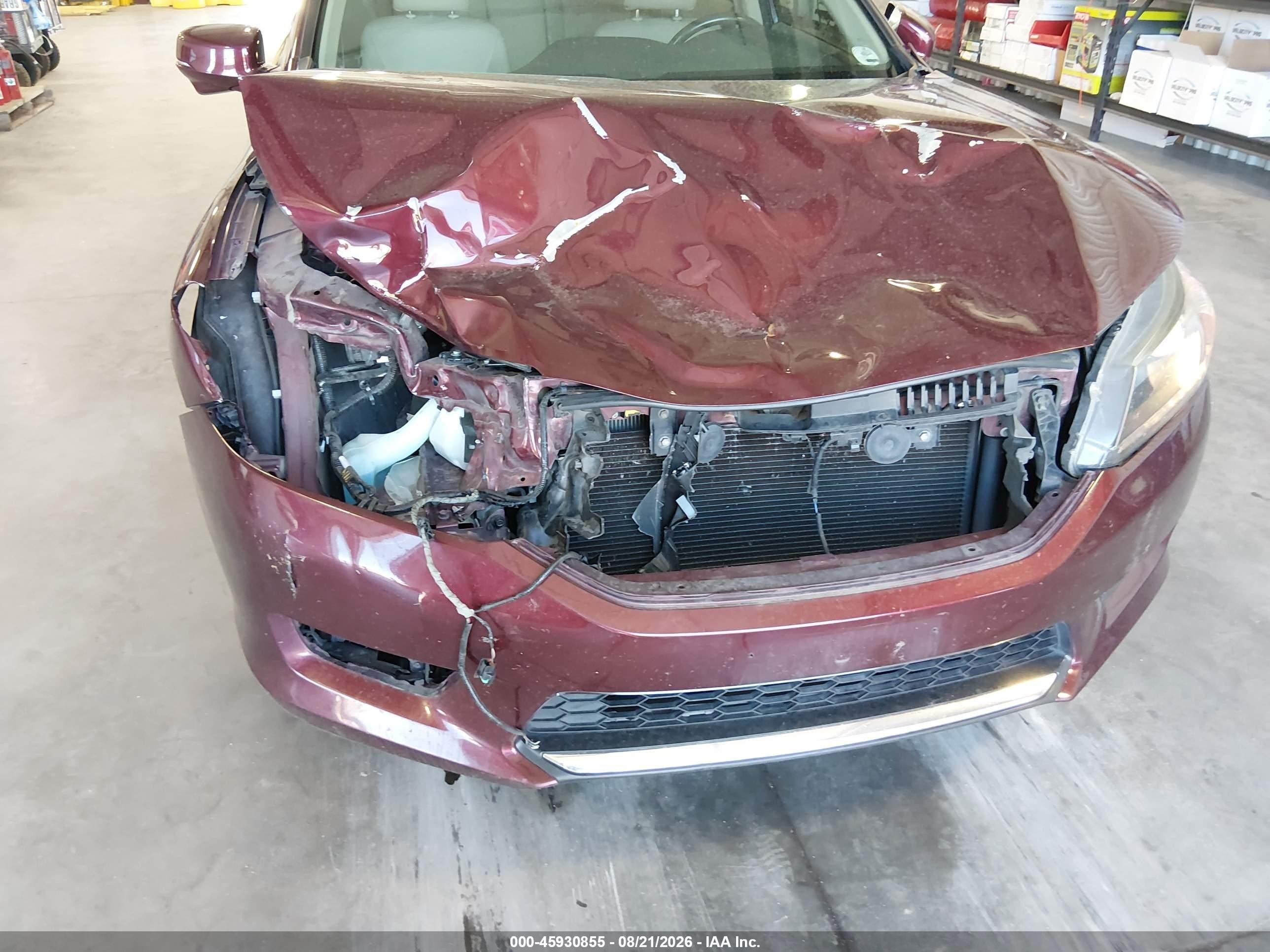 2013 Honda Accord Ex-l Burgundy vin: 1HGCR2F86DA143905