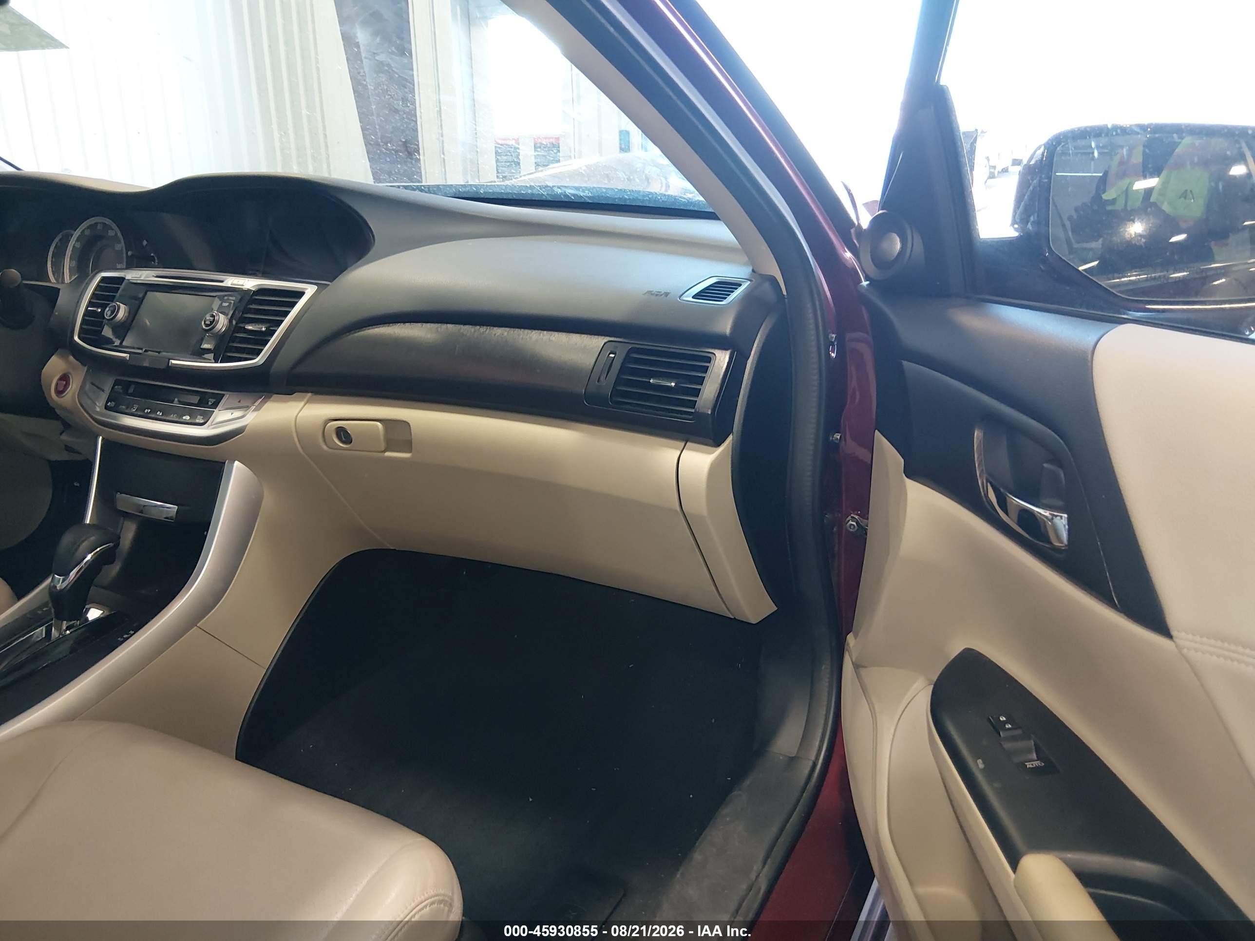 2013 Honda Accord Ex-l Burgundy vin: 1HGCR2F86DA143905