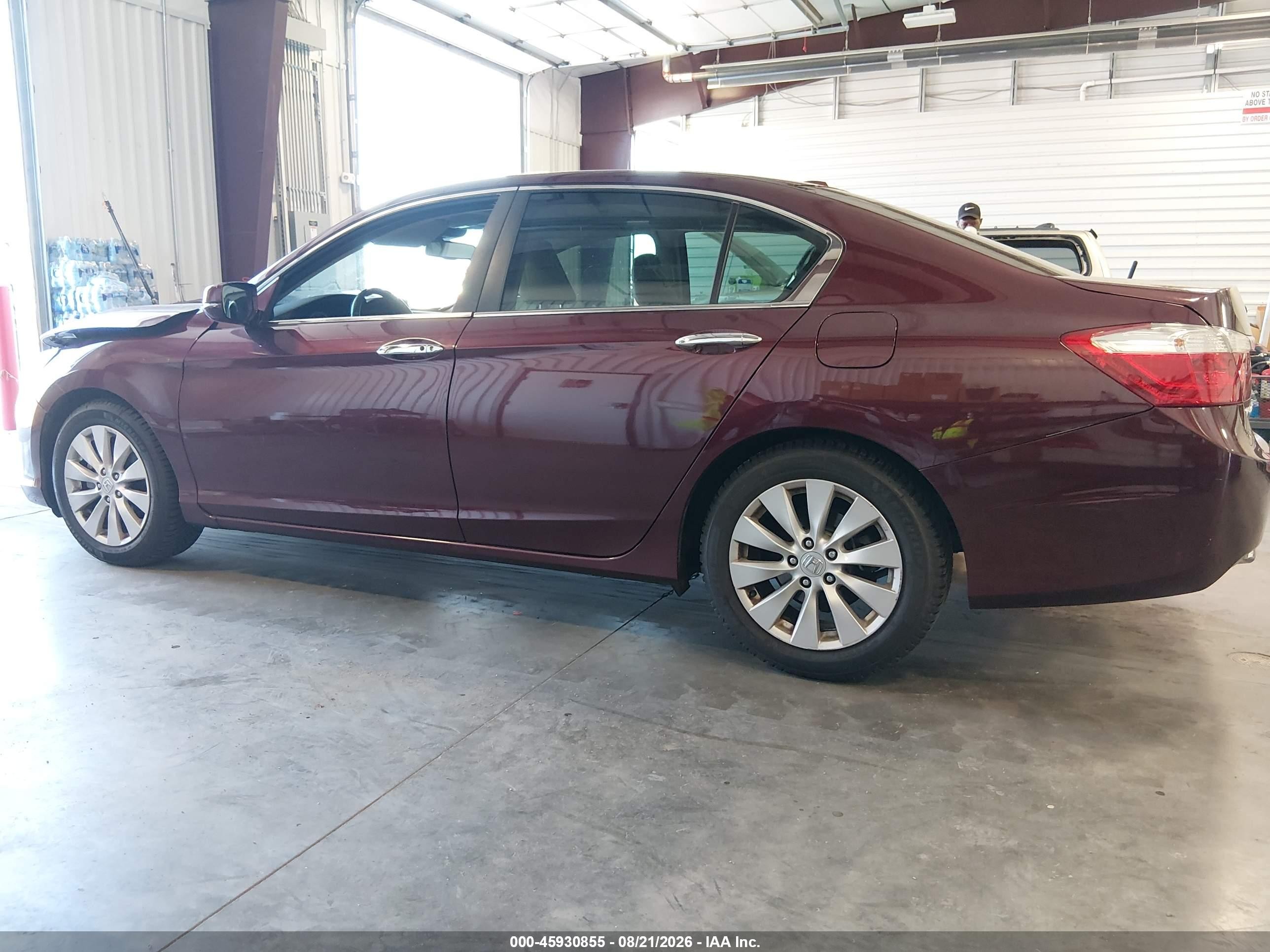 2013 Honda Accord Ex-l Burgundy vin: 1HGCR2F86DA143905