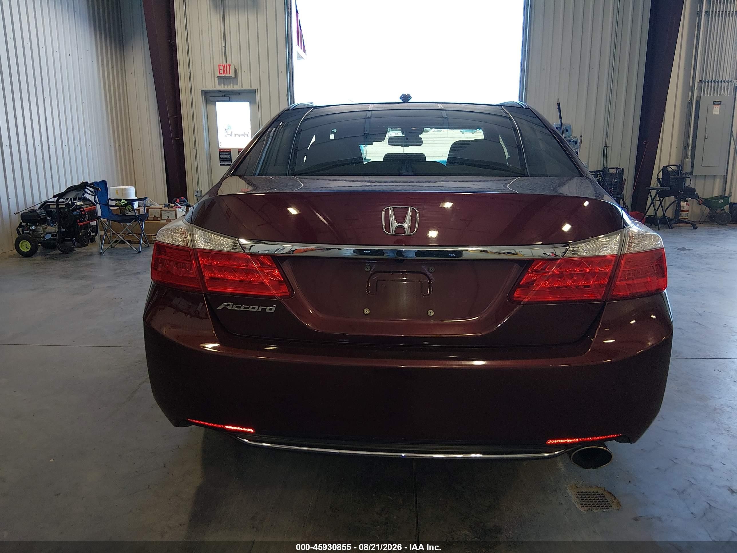 2013 Honda Accord Ex-l Burgundy vin: 1HGCR2F86DA143905