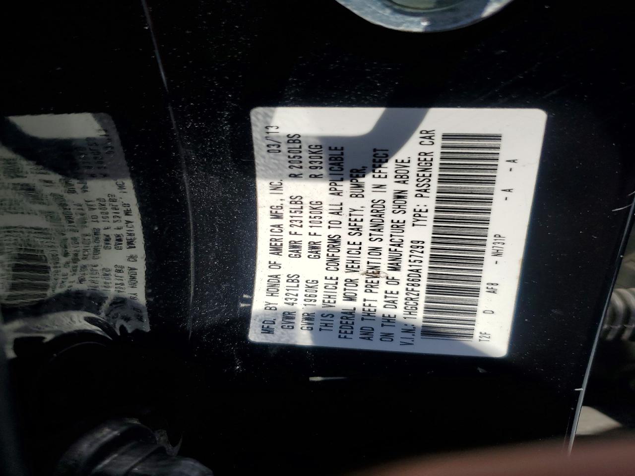 2013 Honda Accord Exl Black vin: 1HGCR2F86DA157299