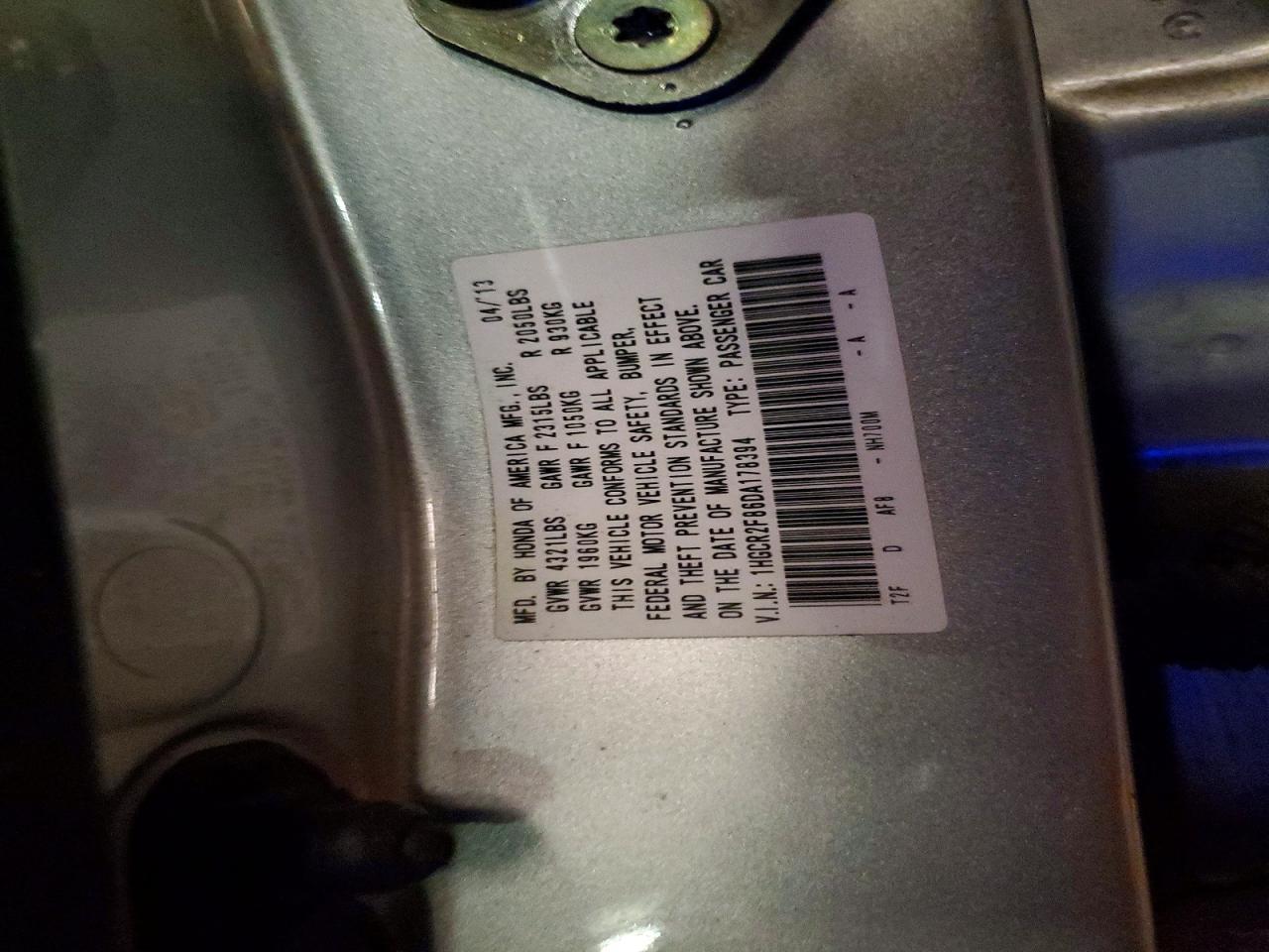 2013 Honda Accord Exl Silver vin: 1HGCR2F86DA178394
