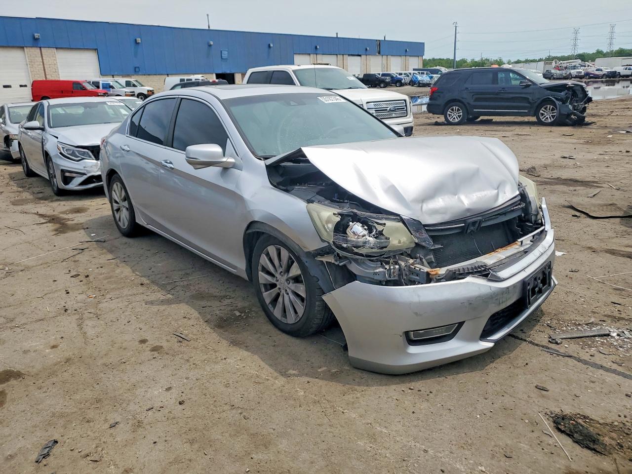 2013 Honda Accord Exl Silver vin: 1HGCR2F86DA183532