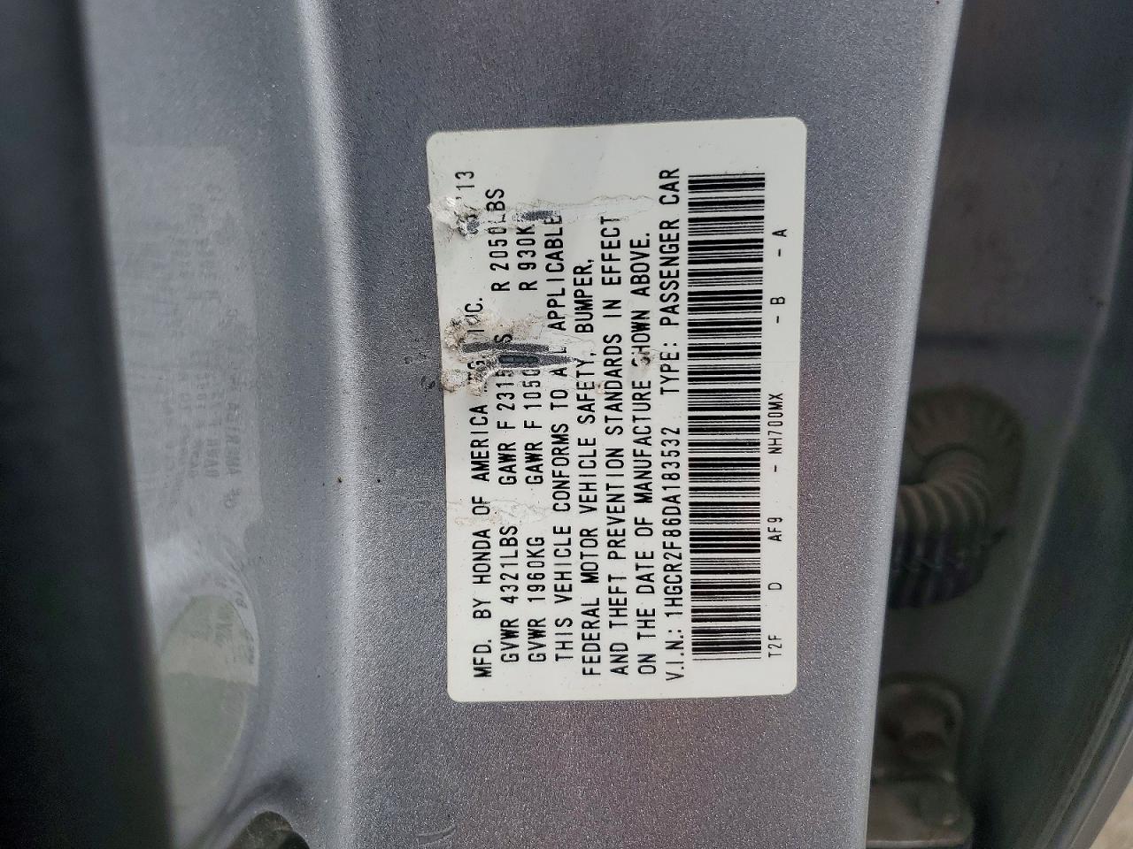 2013 Honda Accord Exl Silver vin: 1HGCR2F86DA183532