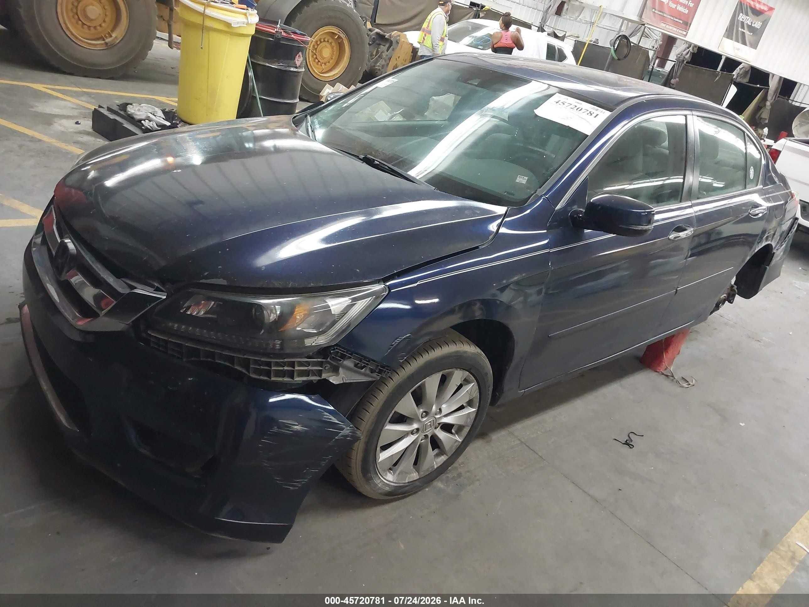 2013 Honda Accord Ex-l Blue vin: 1HGCR2F86DA183546