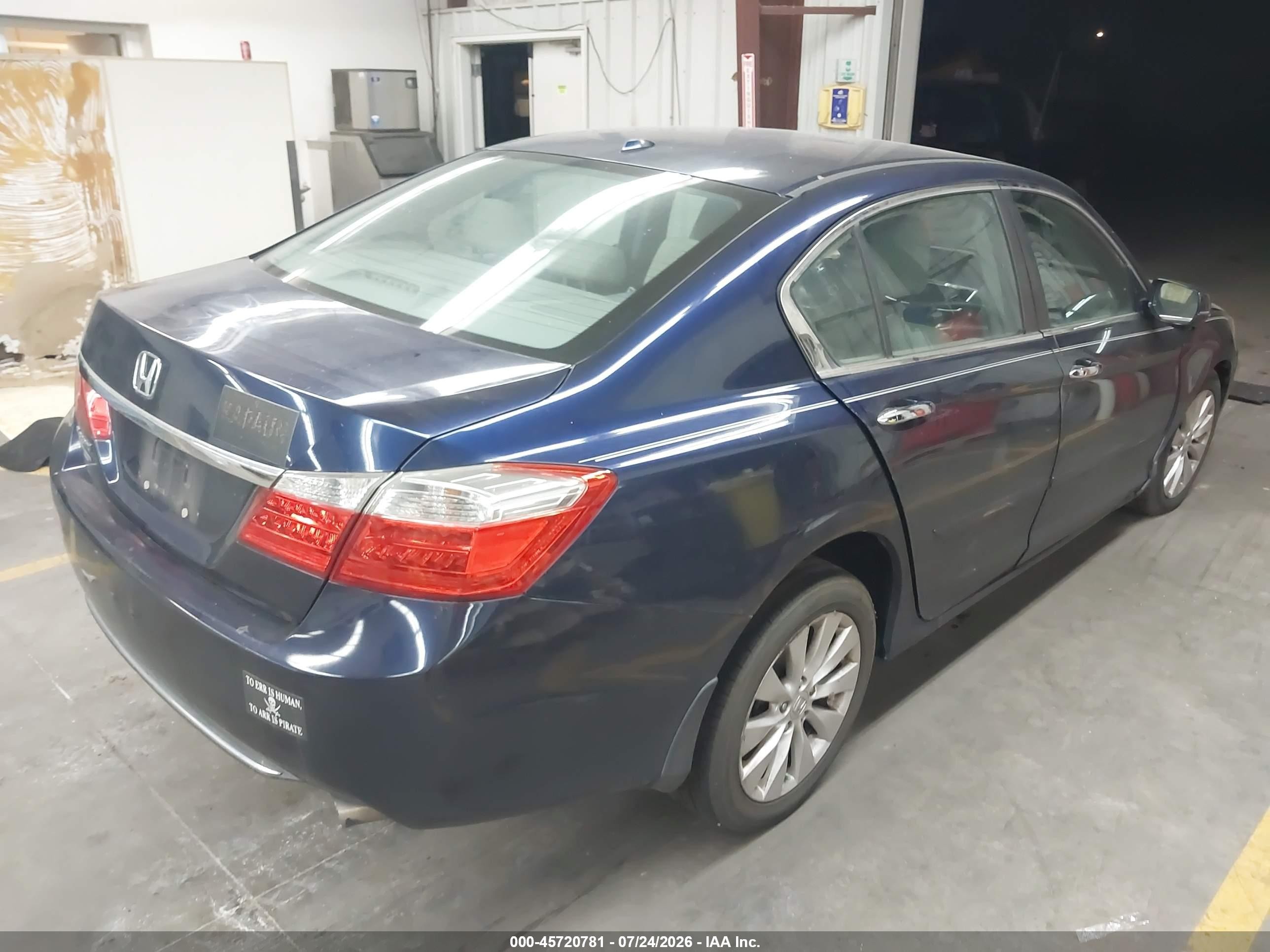 2013 Honda Accord Ex-l Blue vin: 1HGCR2F86DA183546