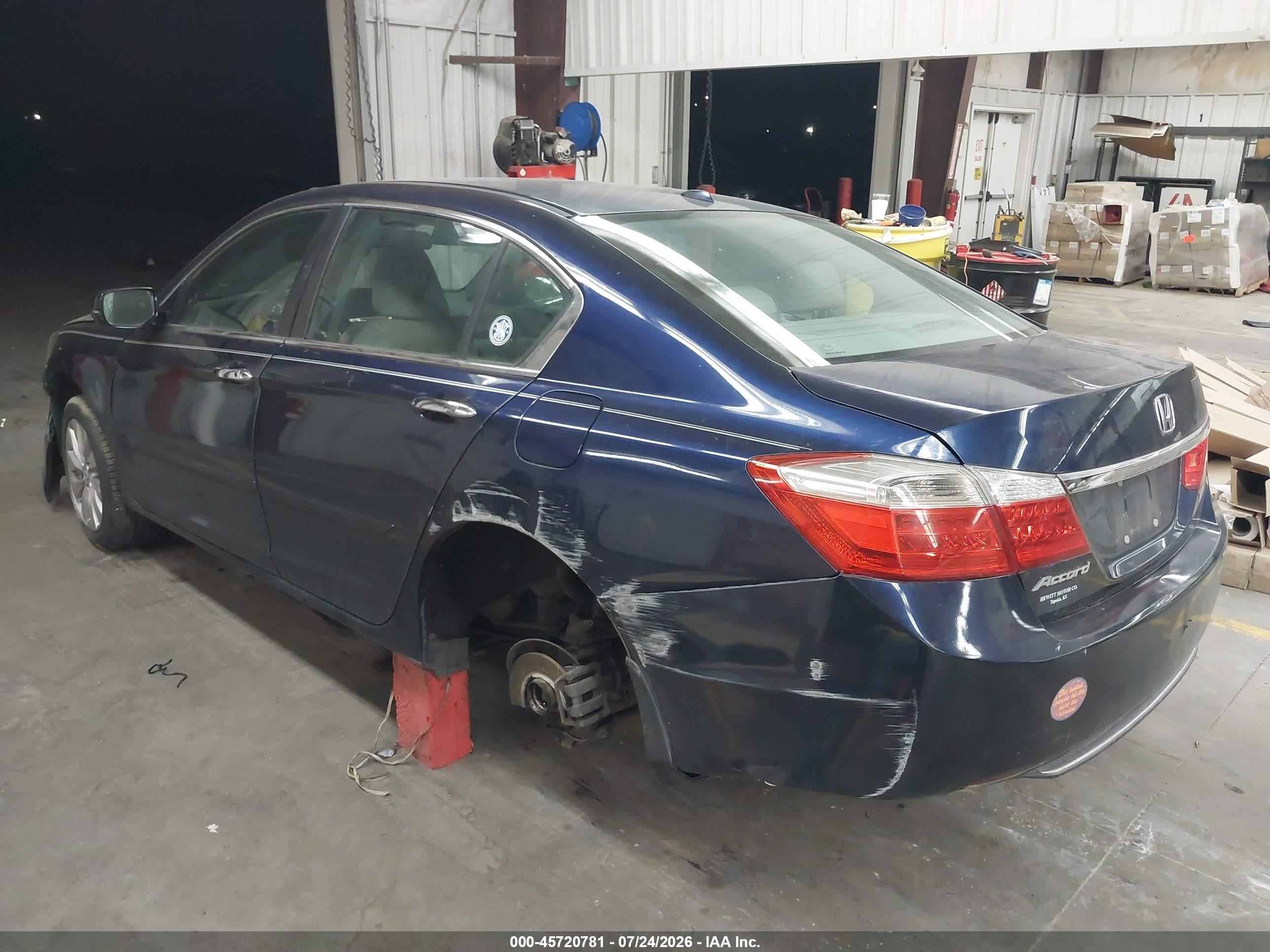 2013 Honda Accord Ex-l Blue vin: 1HGCR2F86DA183546