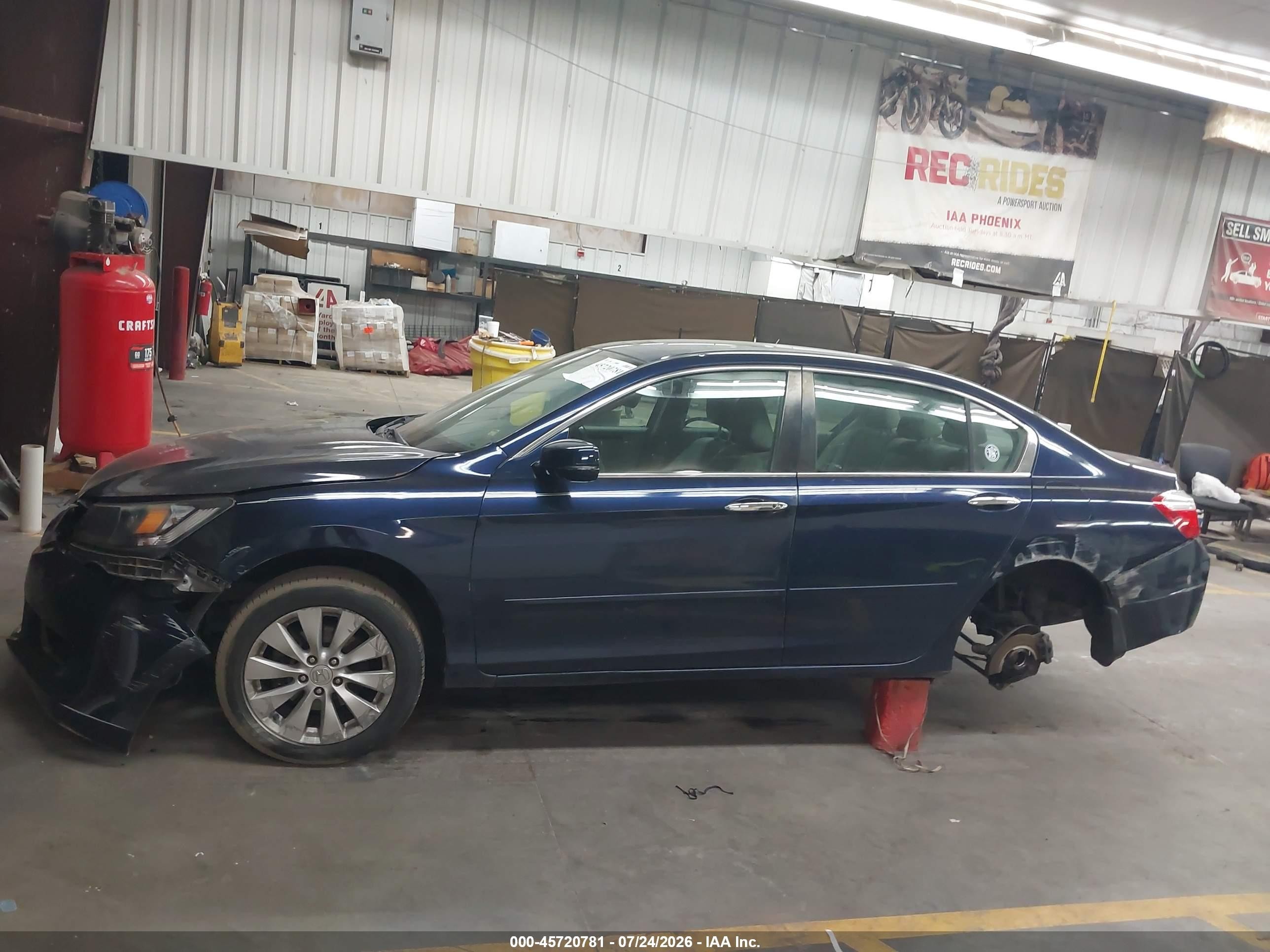 2013 Honda Accord Ex-l Blue vin: 1HGCR2F86DA183546