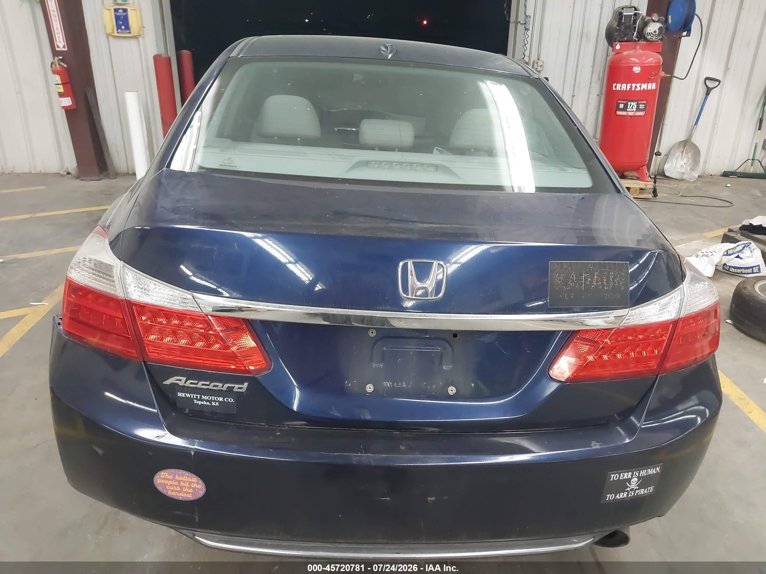 2013 Honda Accord Ex-l Blue vin: 1HGCR2F86DA183546