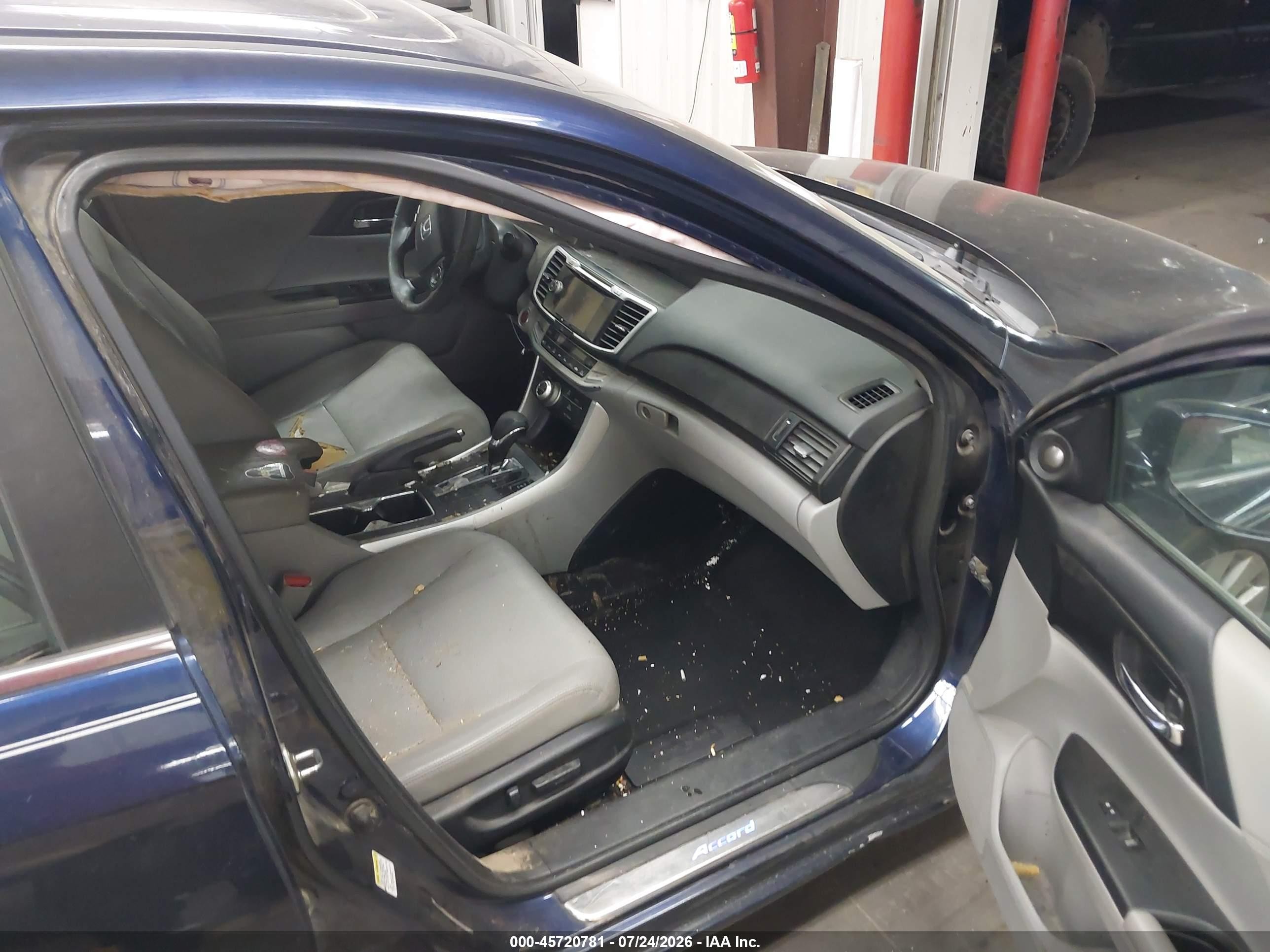 2013 Honda Accord Ex-l Blue vin: 1HGCR2F86DA183546