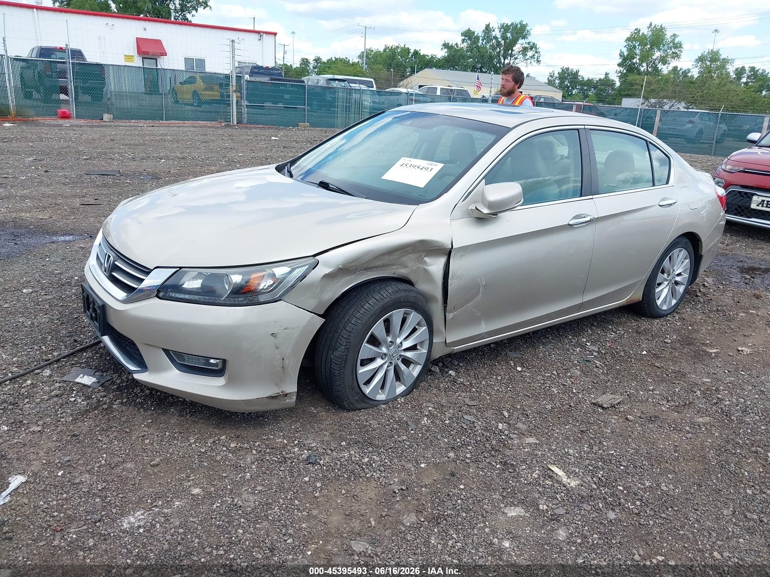 2013 Honda Accord Ex-l Champagne vin: 1HGCR2F86DA188147