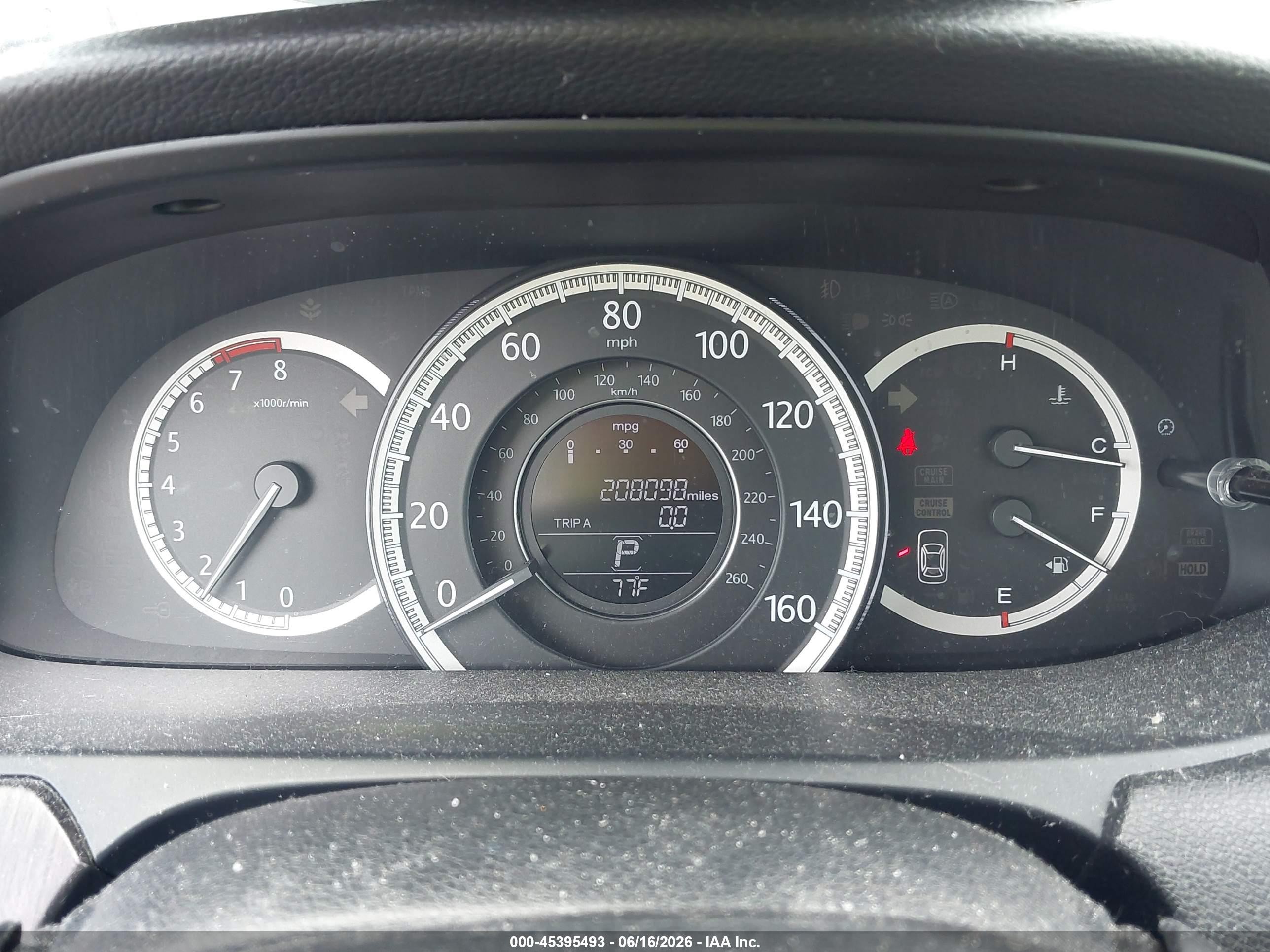 2013 Honda Accord Ex-l Champagne vin: 1HGCR2F86DA188147