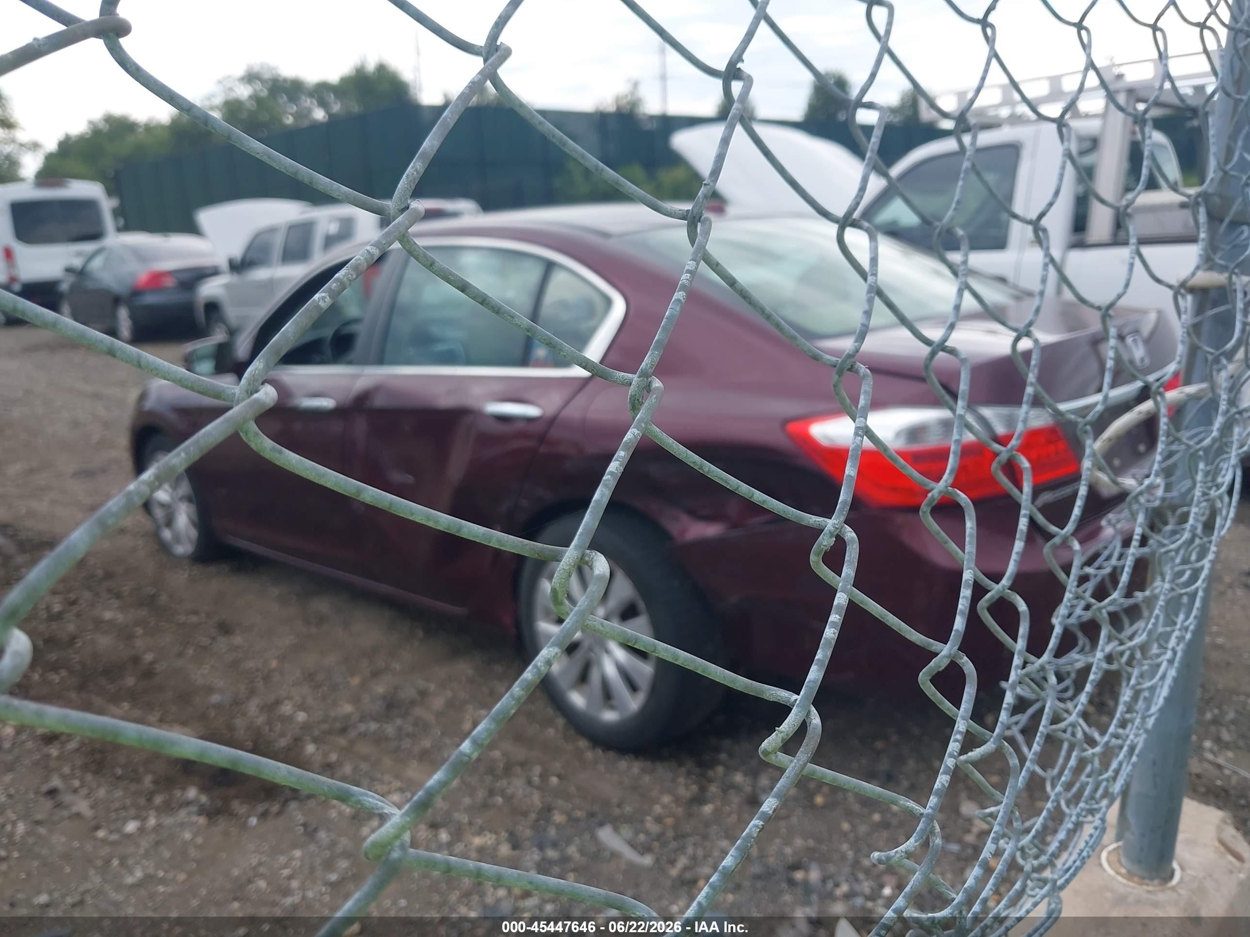 2013 Honda Accord Ex-l Maroon vin: 1HGCR2F86DA191520