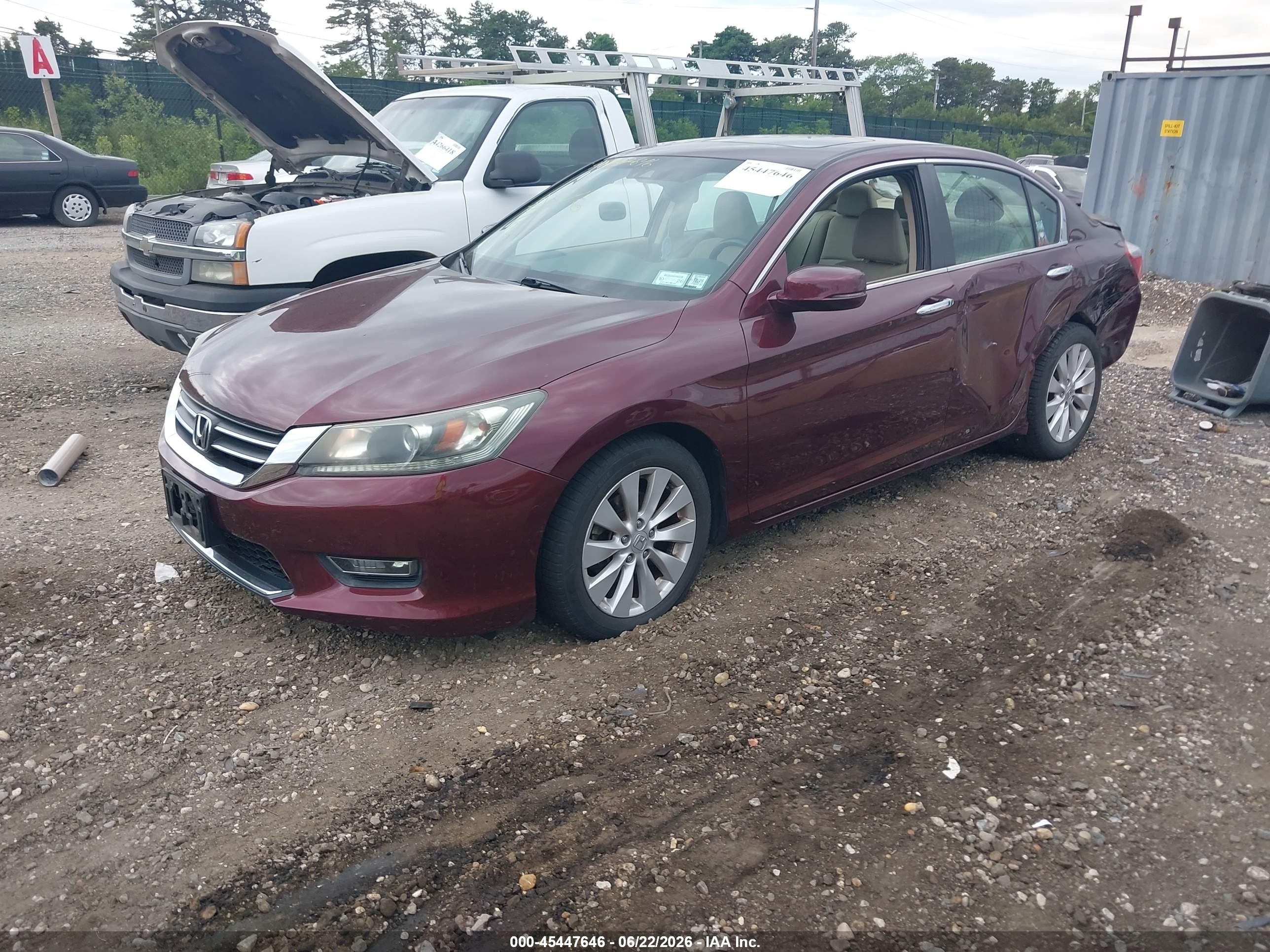 2013 Honda Accord Ex-l Maroon vin: 1HGCR2F86DA191520