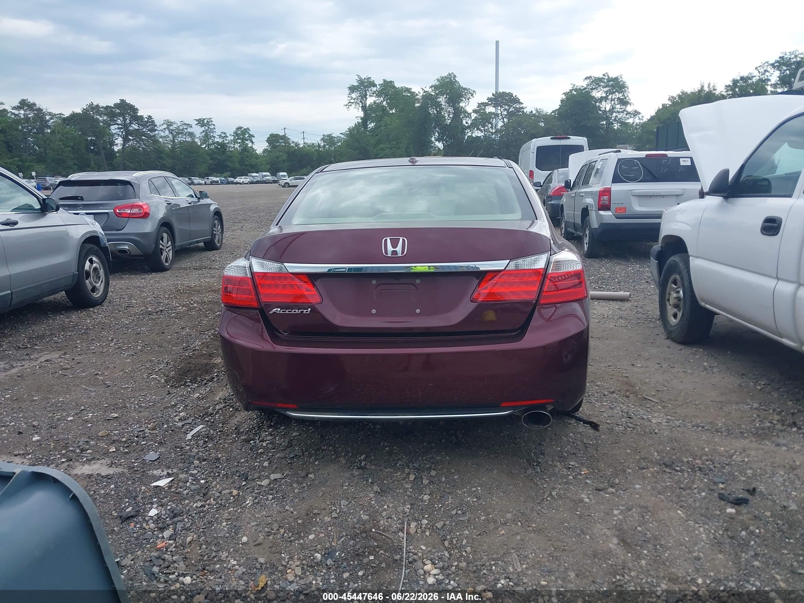 2013 Honda Accord Ex-l Maroon vin: 1HGCR2F86DA191520