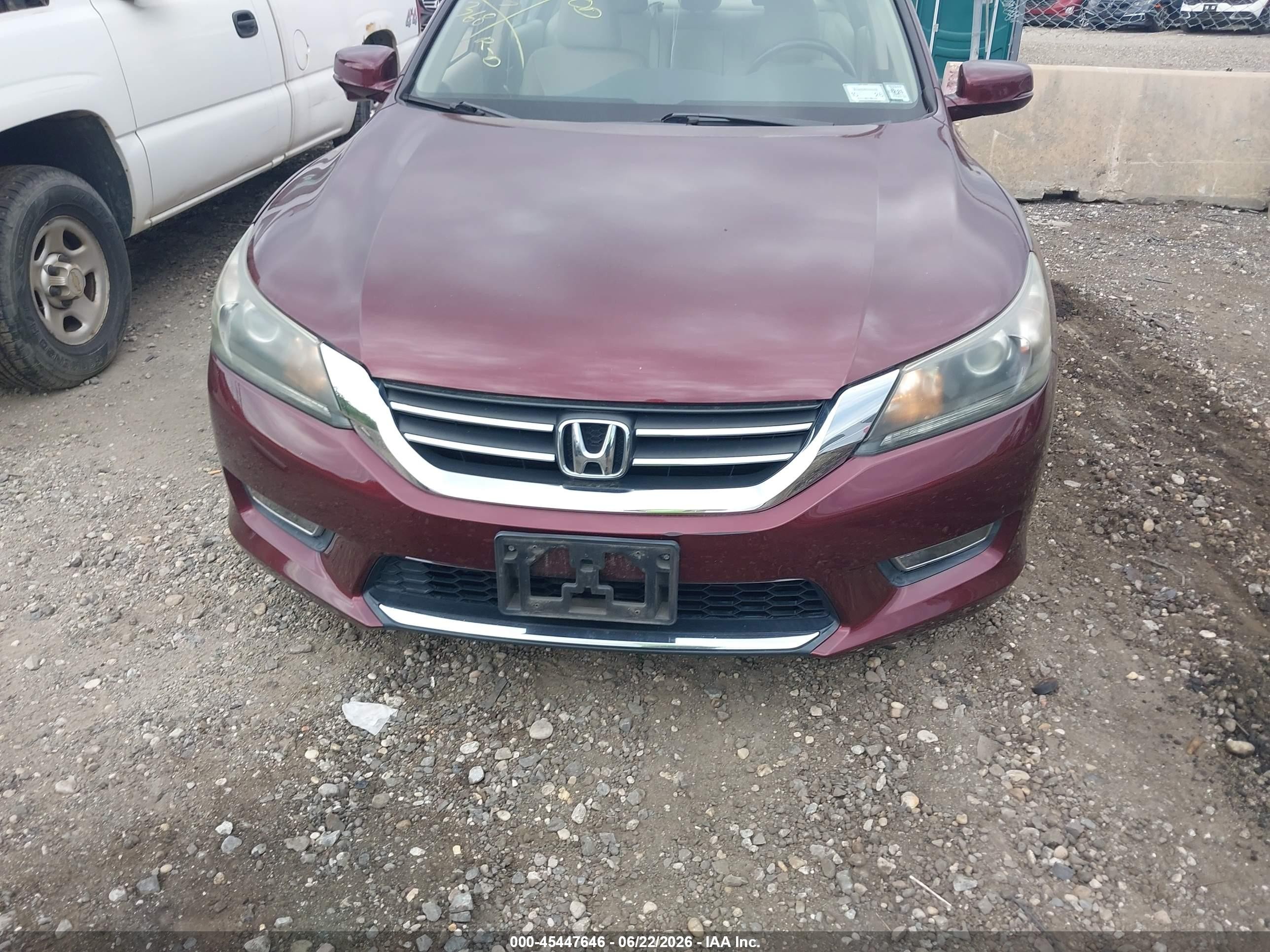 2013 Honda Accord Ex-l Maroon vin: 1HGCR2F86DA191520