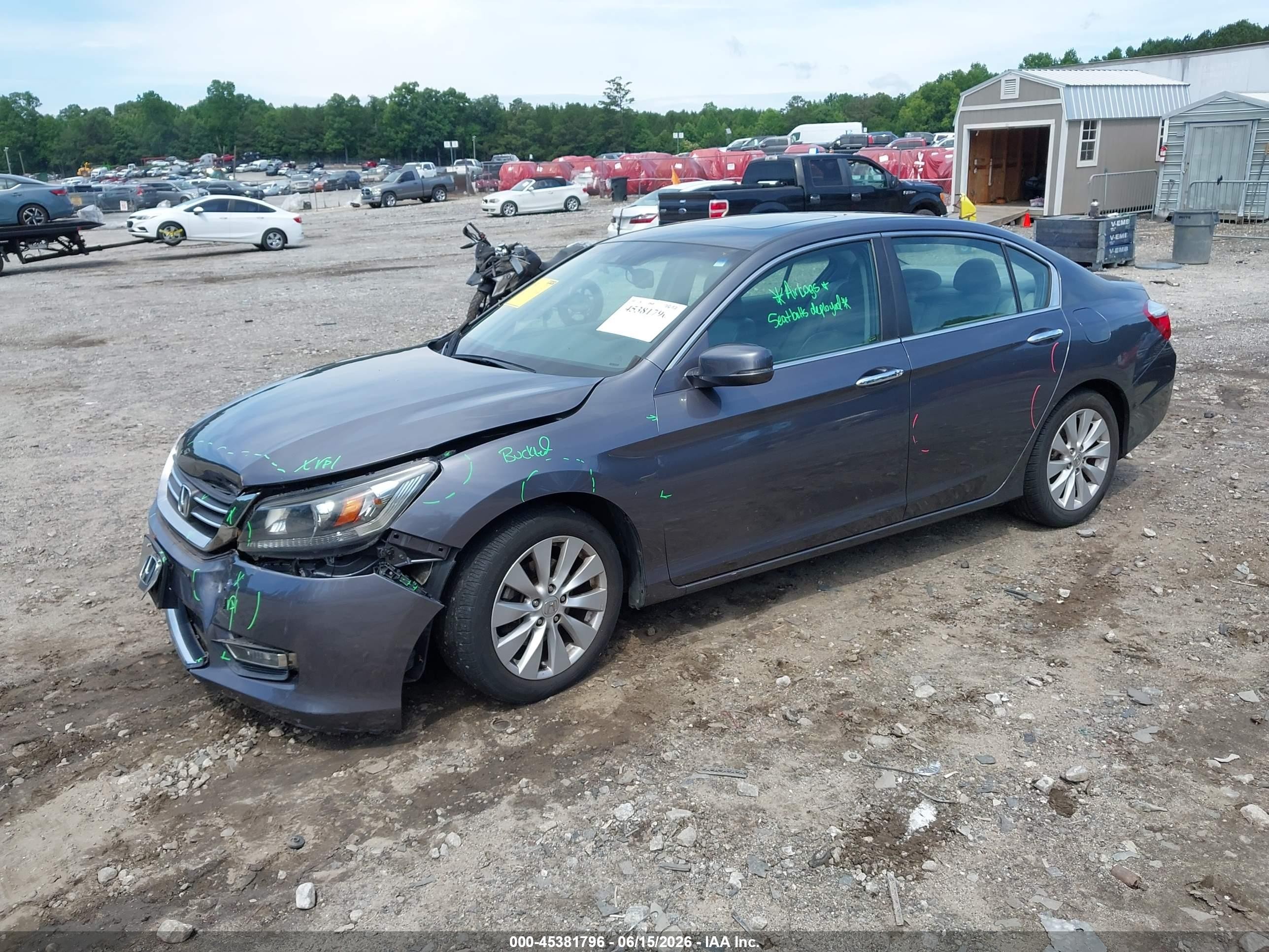 2013 Honda Accord Ex-l Gray vin: 1HGCR2F86DA204864