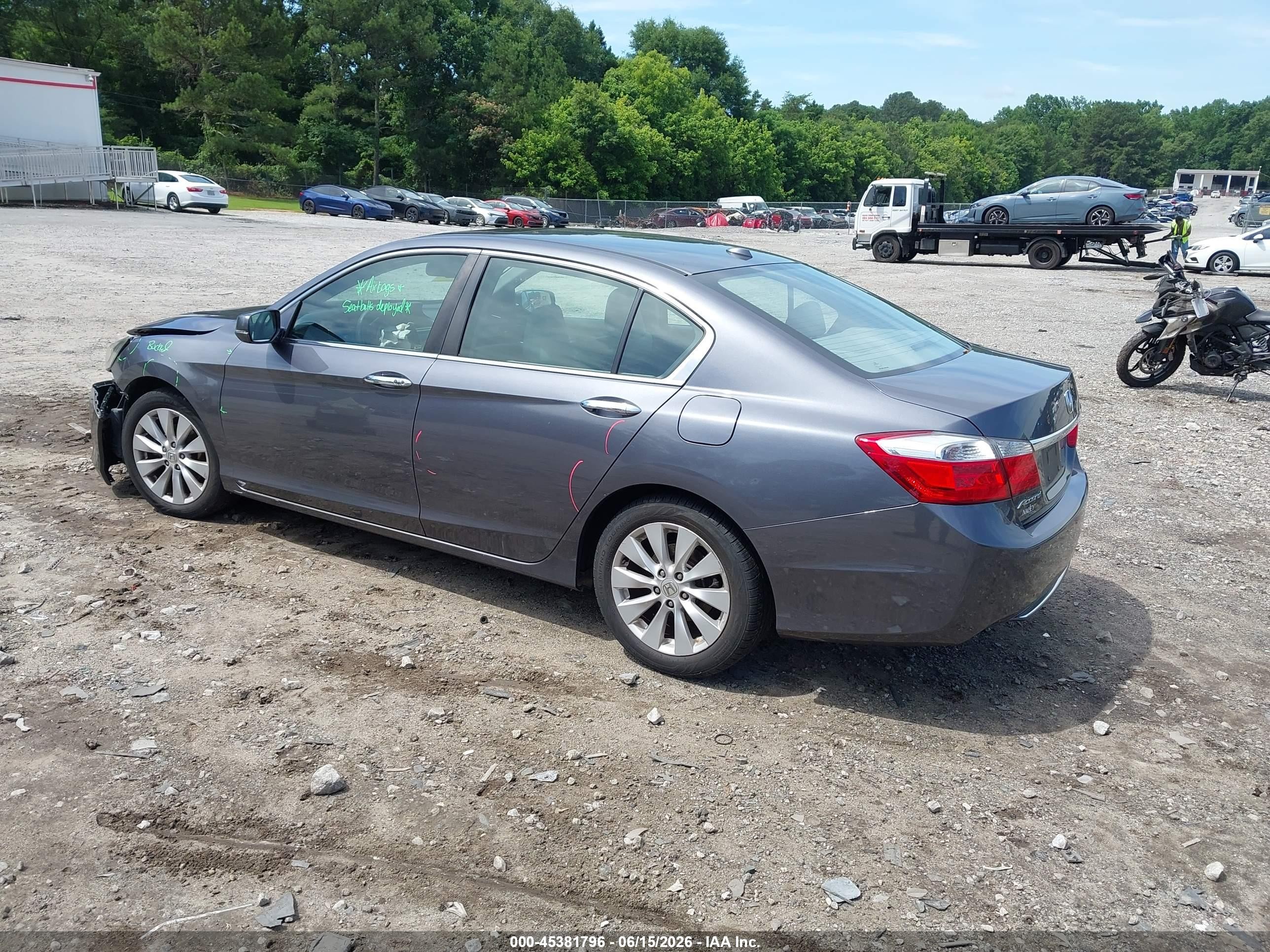 2013 Honda Accord Ex-l Gray vin: 1HGCR2F86DA204864