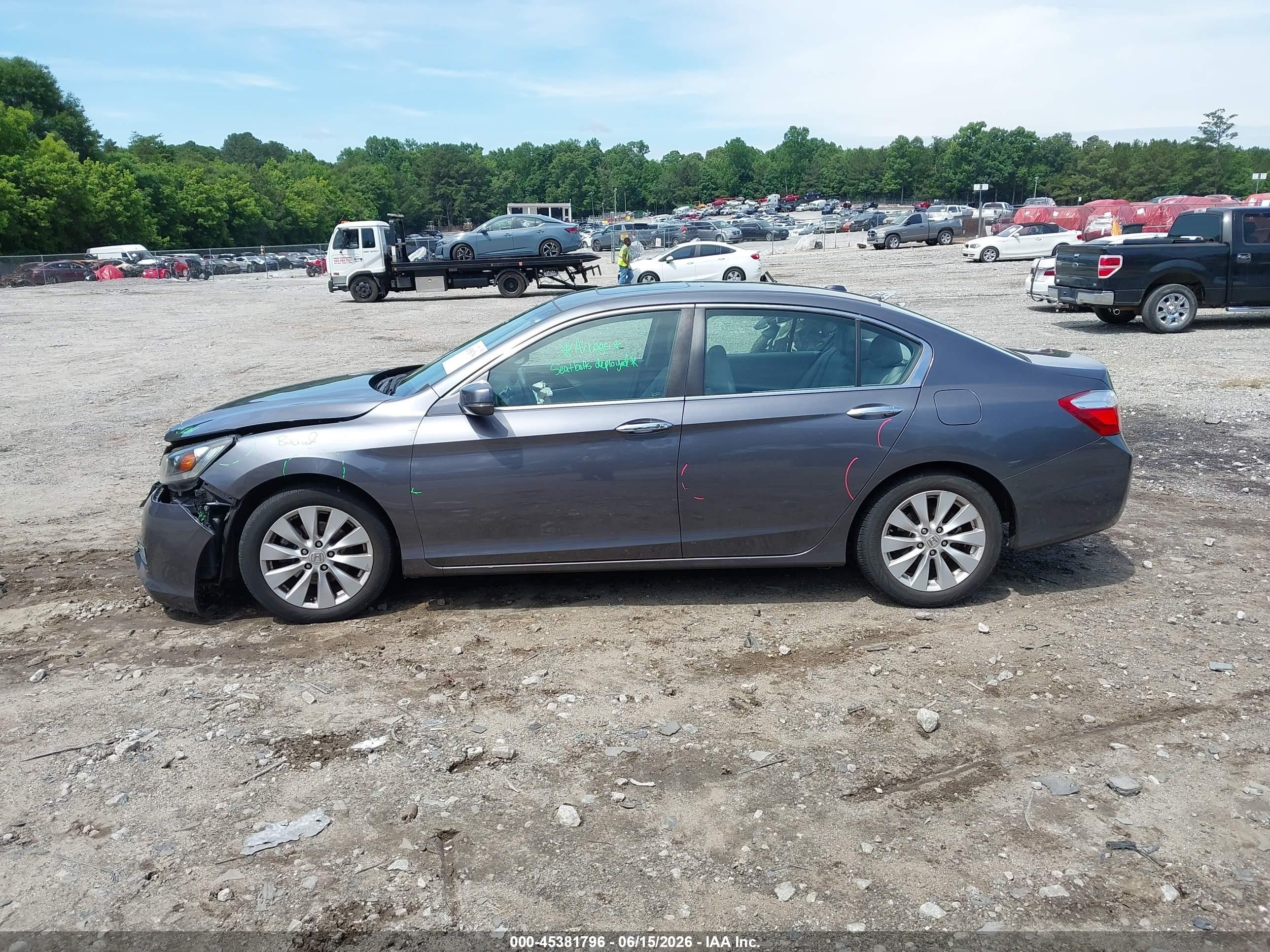 2013 Honda Accord Ex-l Gray vin: 1HGCR2F86DA204864