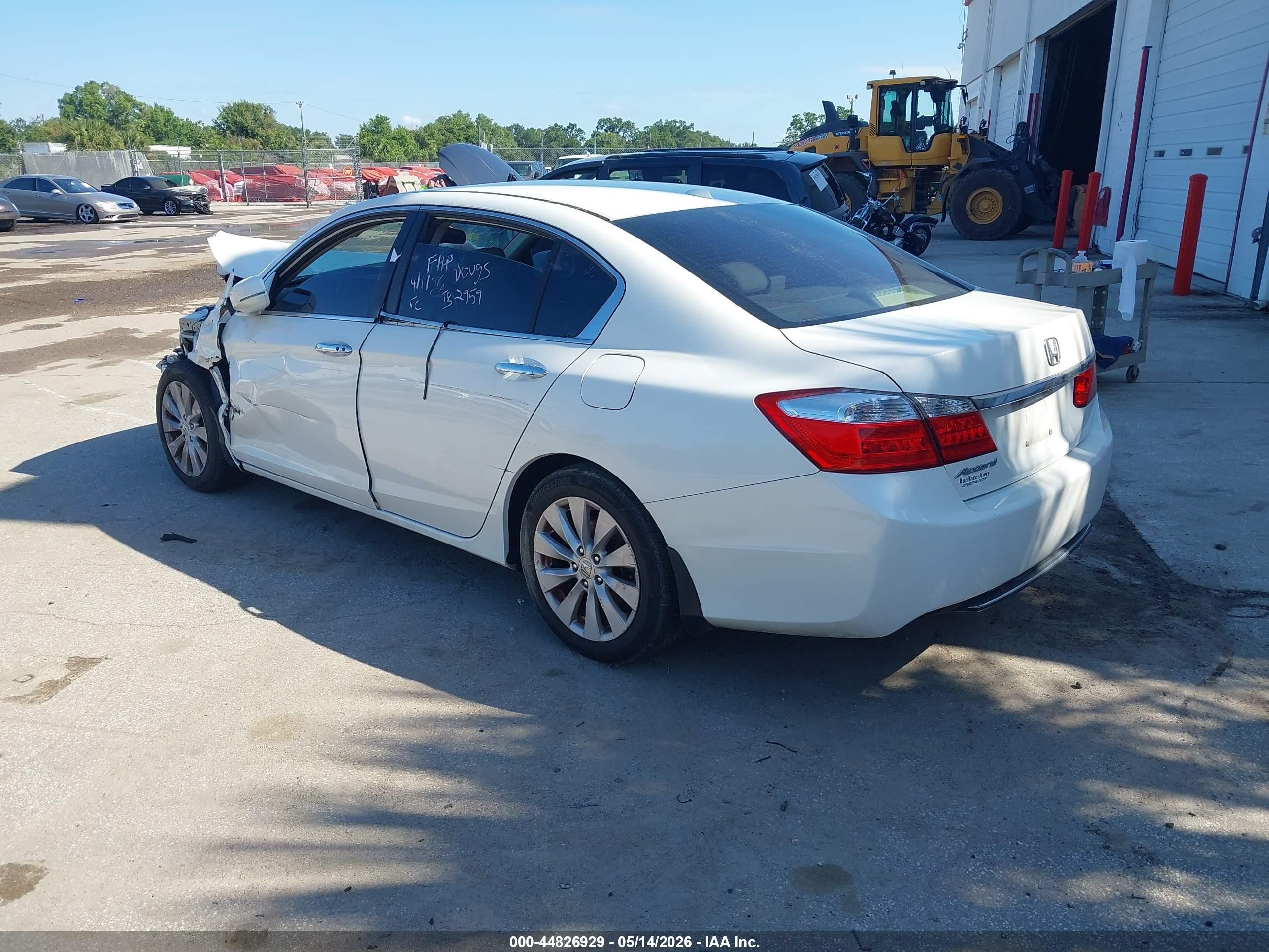 2013 Honda Accord Ex-l White vin: 1HGCR2F86DA243907