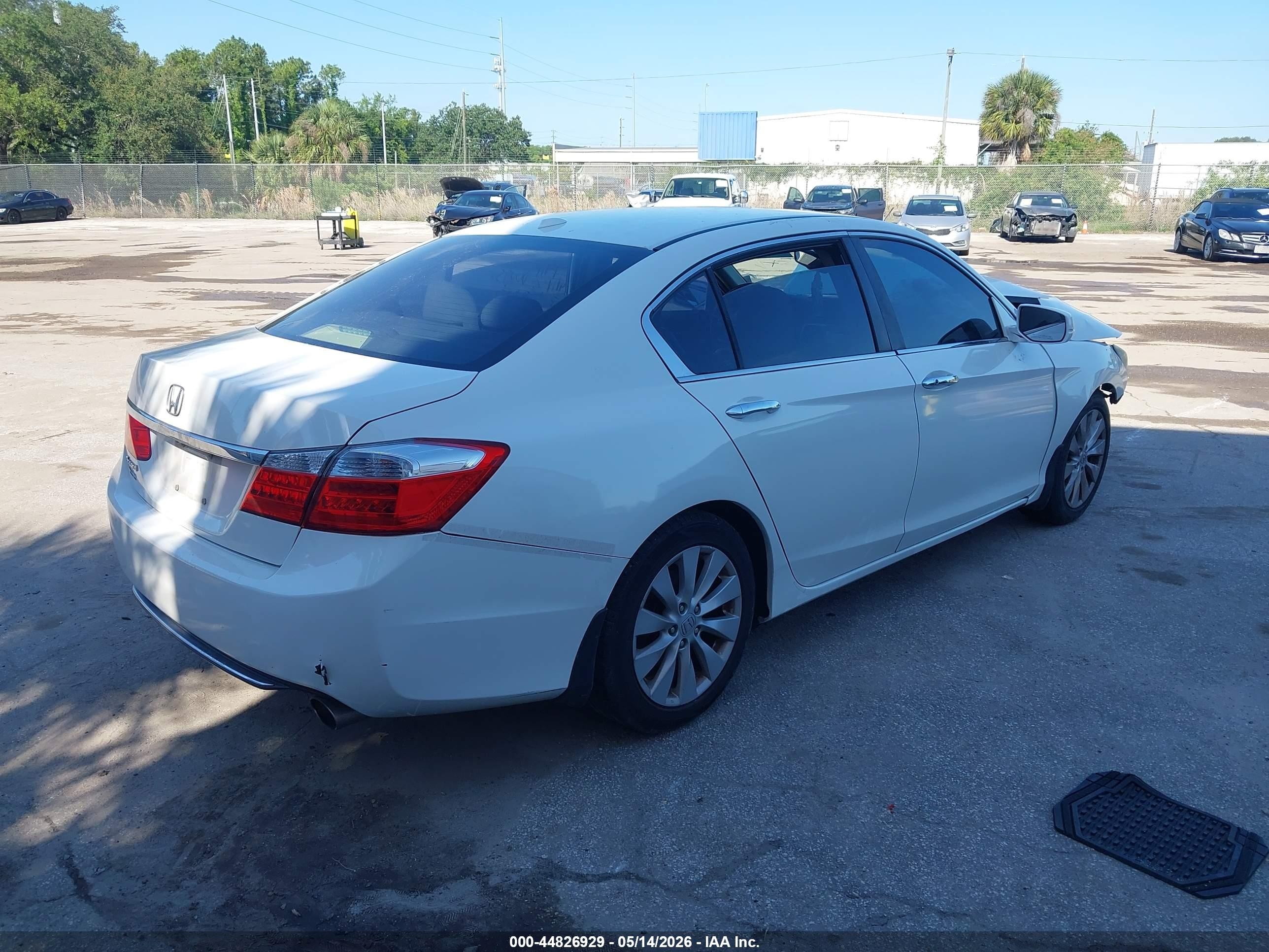 2013 Honda Accord Ex-l White vin: 1HGCR2F86DA243907