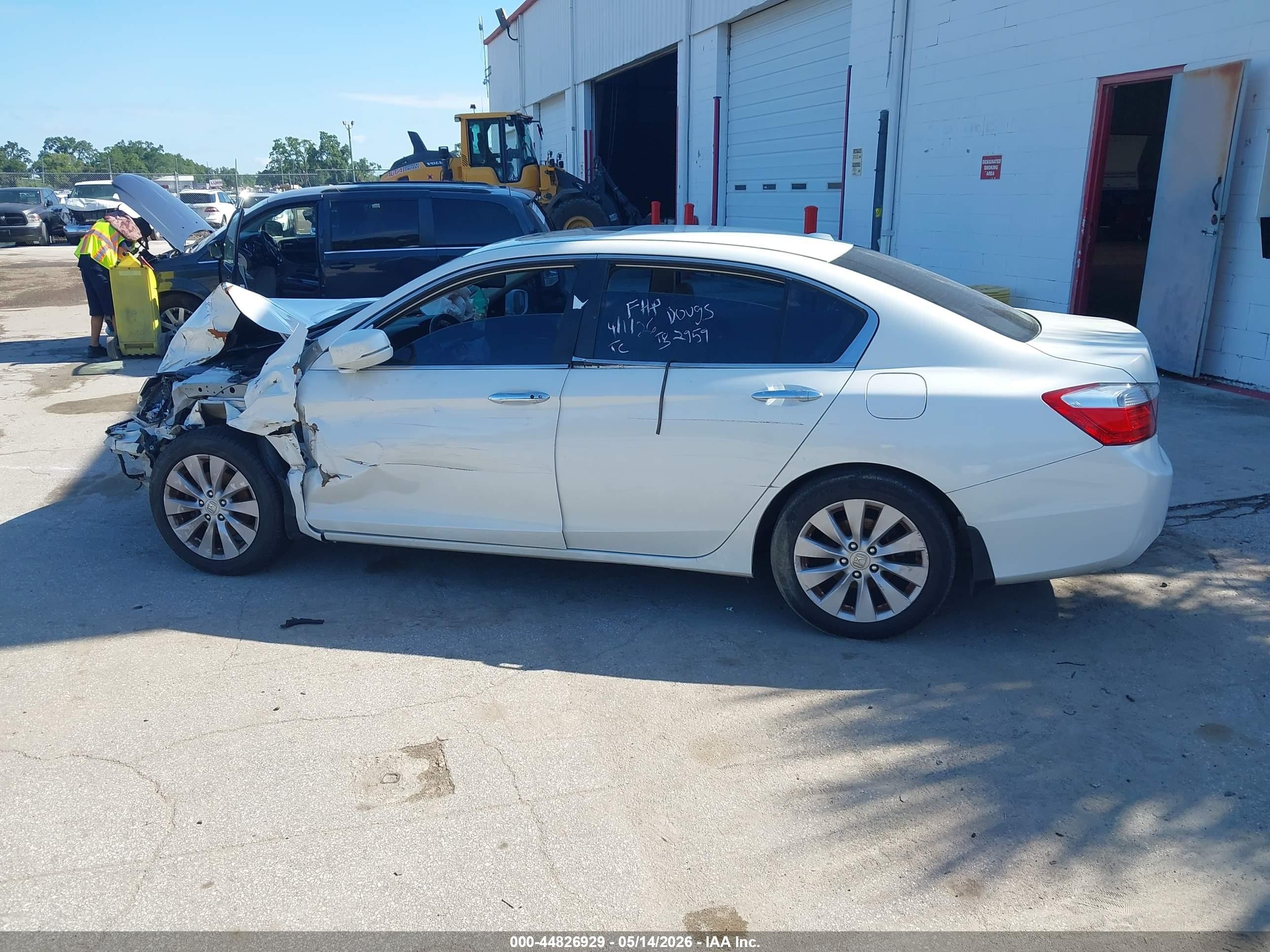 2013 Honda Accord Ex-l White vin: 1HGCR2F86DA243907