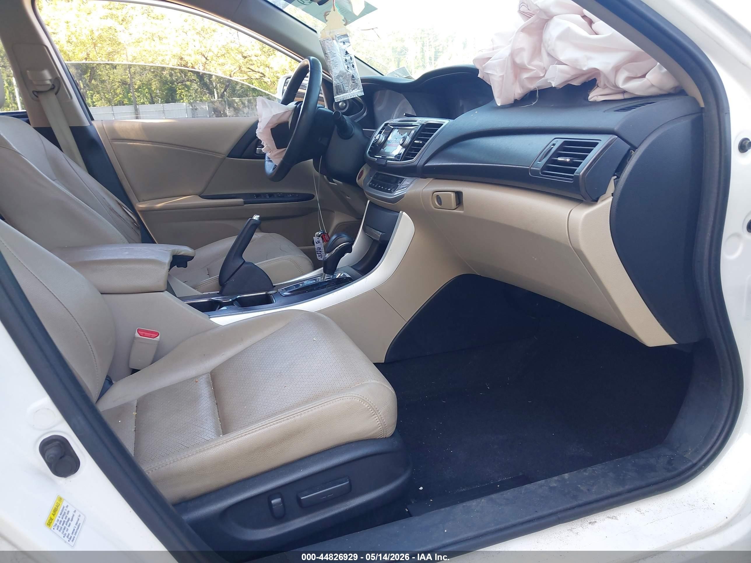 2013 Honda Accord Ex-l White vin: 1HGCR2F86DA243907