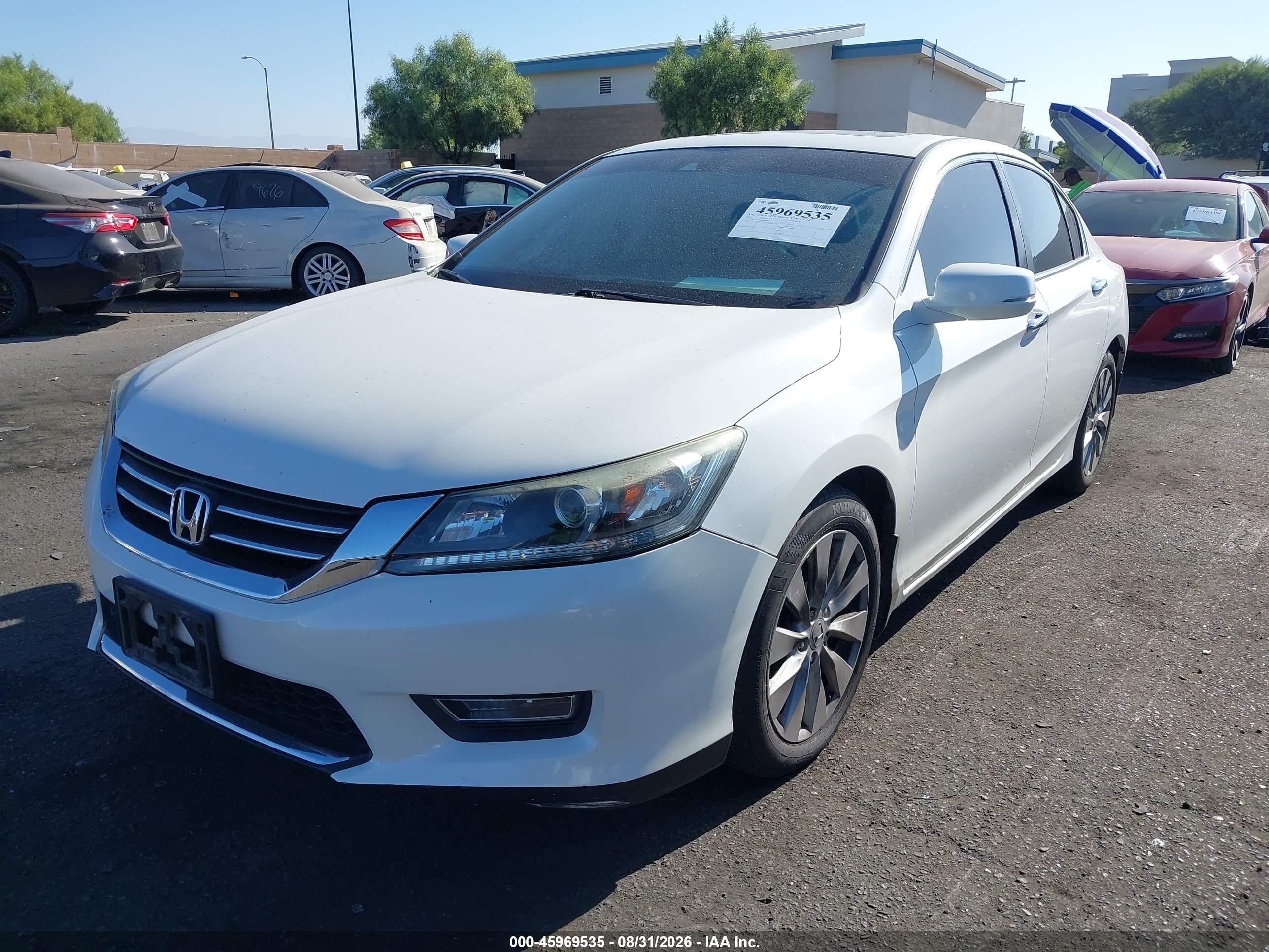 2013 Honda Accord Ex-l White vin: 1HGCR2F86DA269634