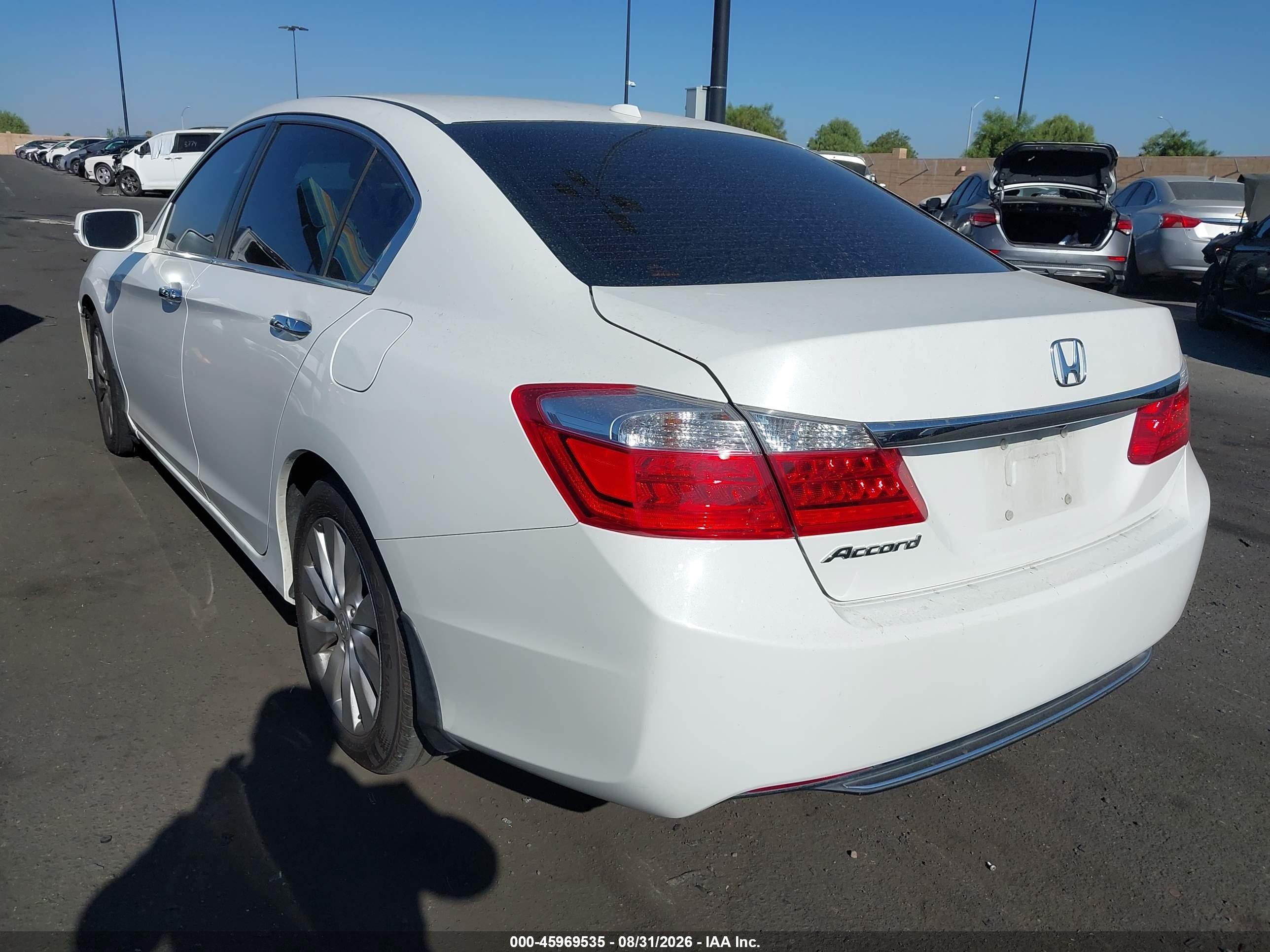 2013 Honda Accord Ex-l White vin: 1HGCR2F86DA269634