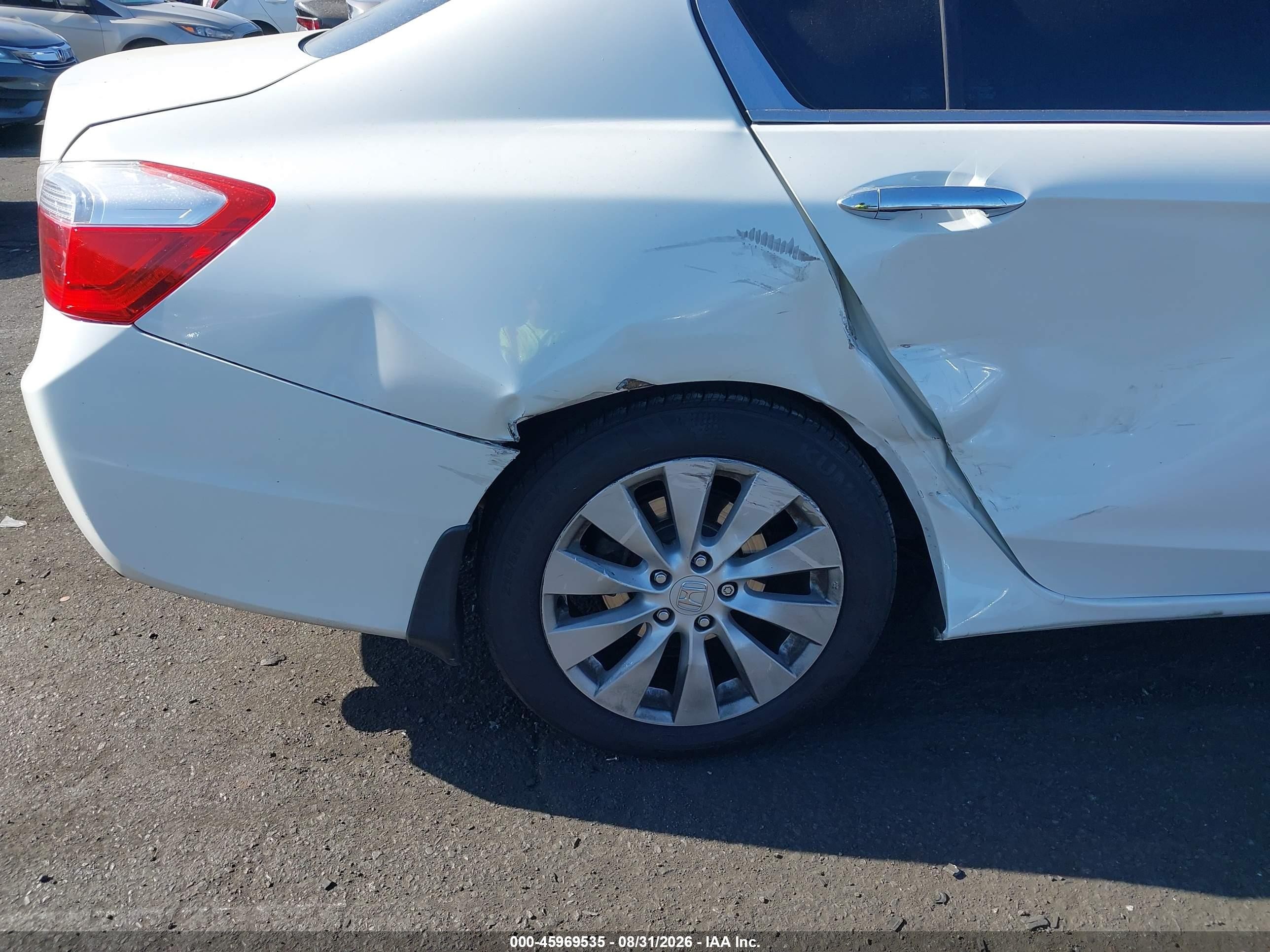 2013 Honda Accord Ex-l White vin: 1HGCR2F86DA269634
