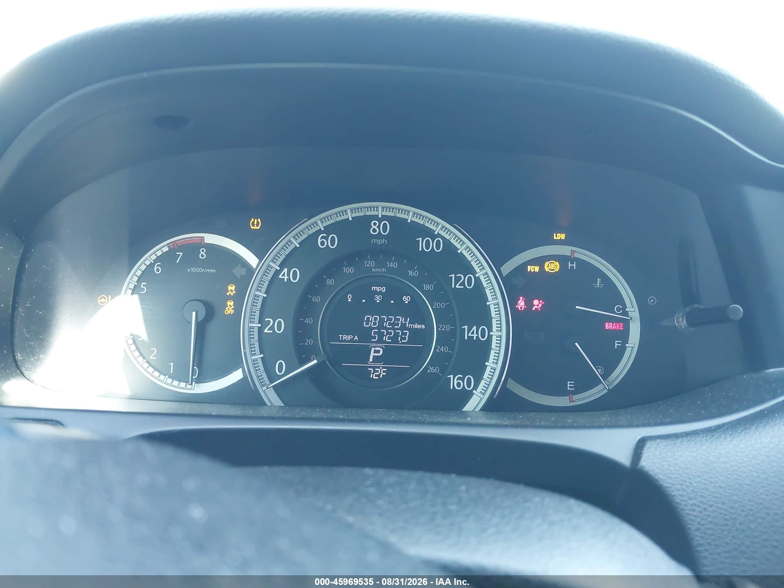 2013 Honda Accord Ex-l White vin: 1HGCR2F86DA269634
