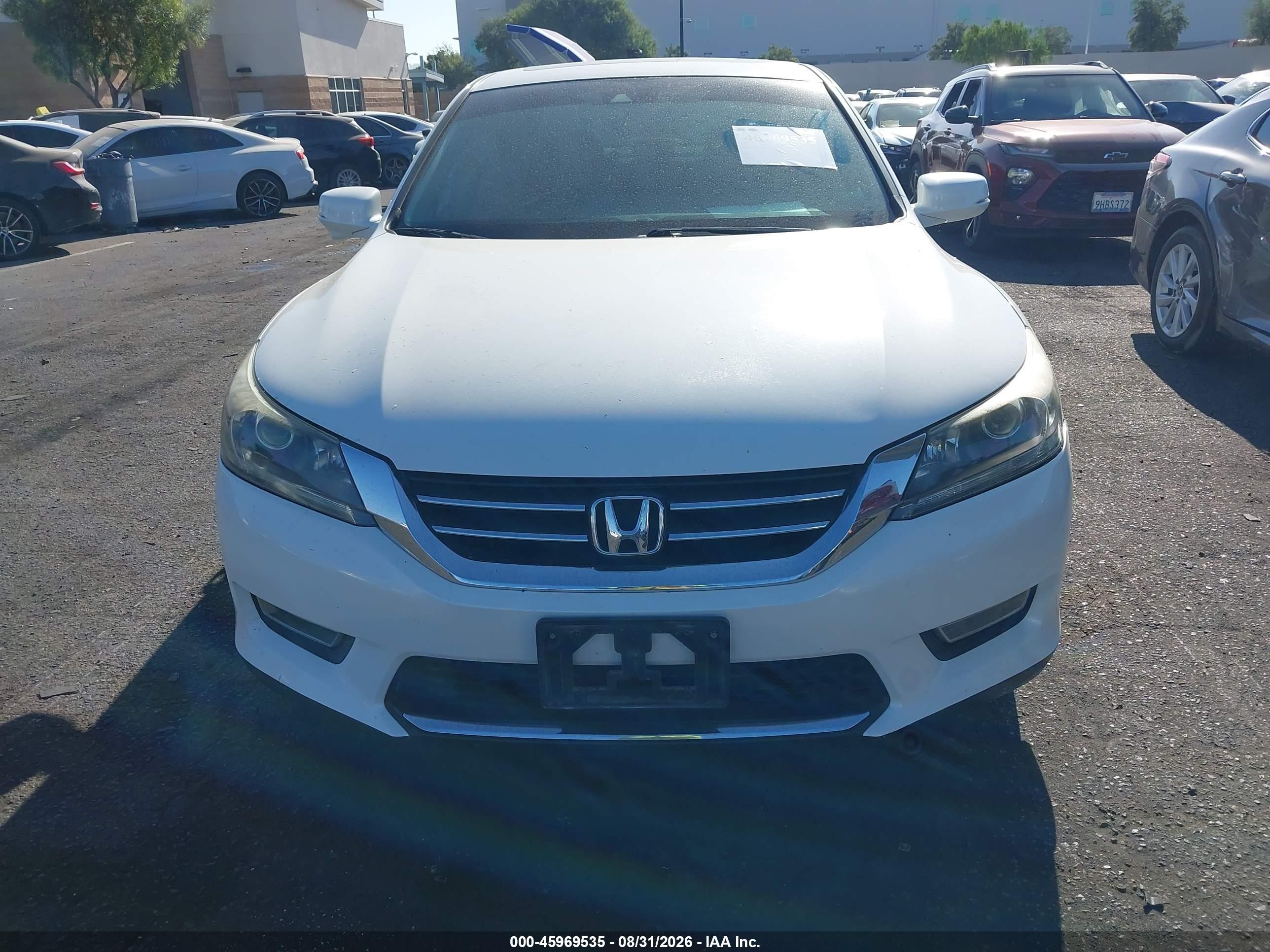 2013 Honda Accord Ex-l White vin: 1HGCR2F86DA269634
