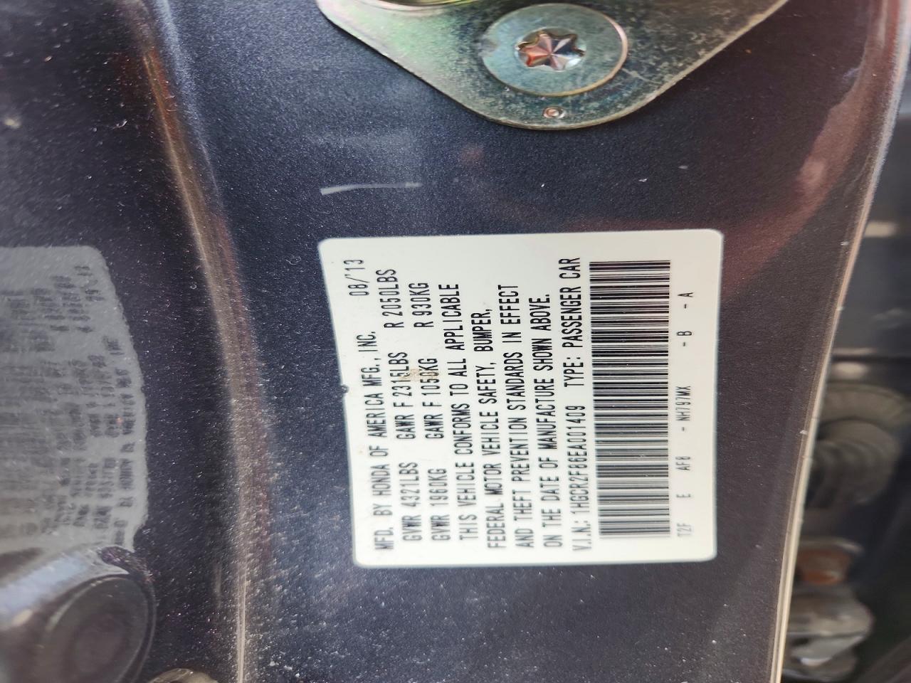 2014 Honda Accord Exl Gray vin: 1HGCR2F86EA001409