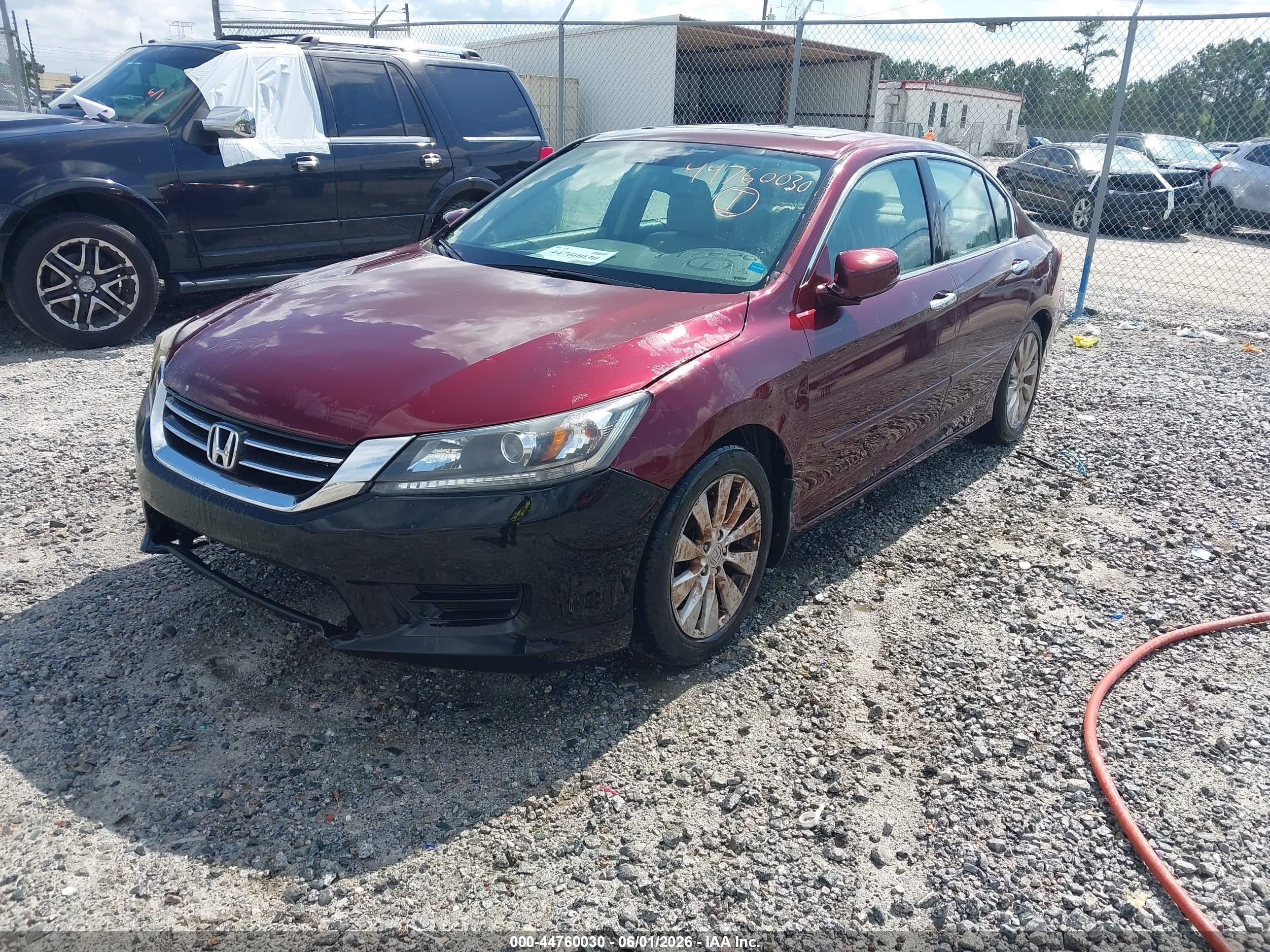2014 Honda Accord Ex-l Burgundy vin: 1HGCR2F86EA071007