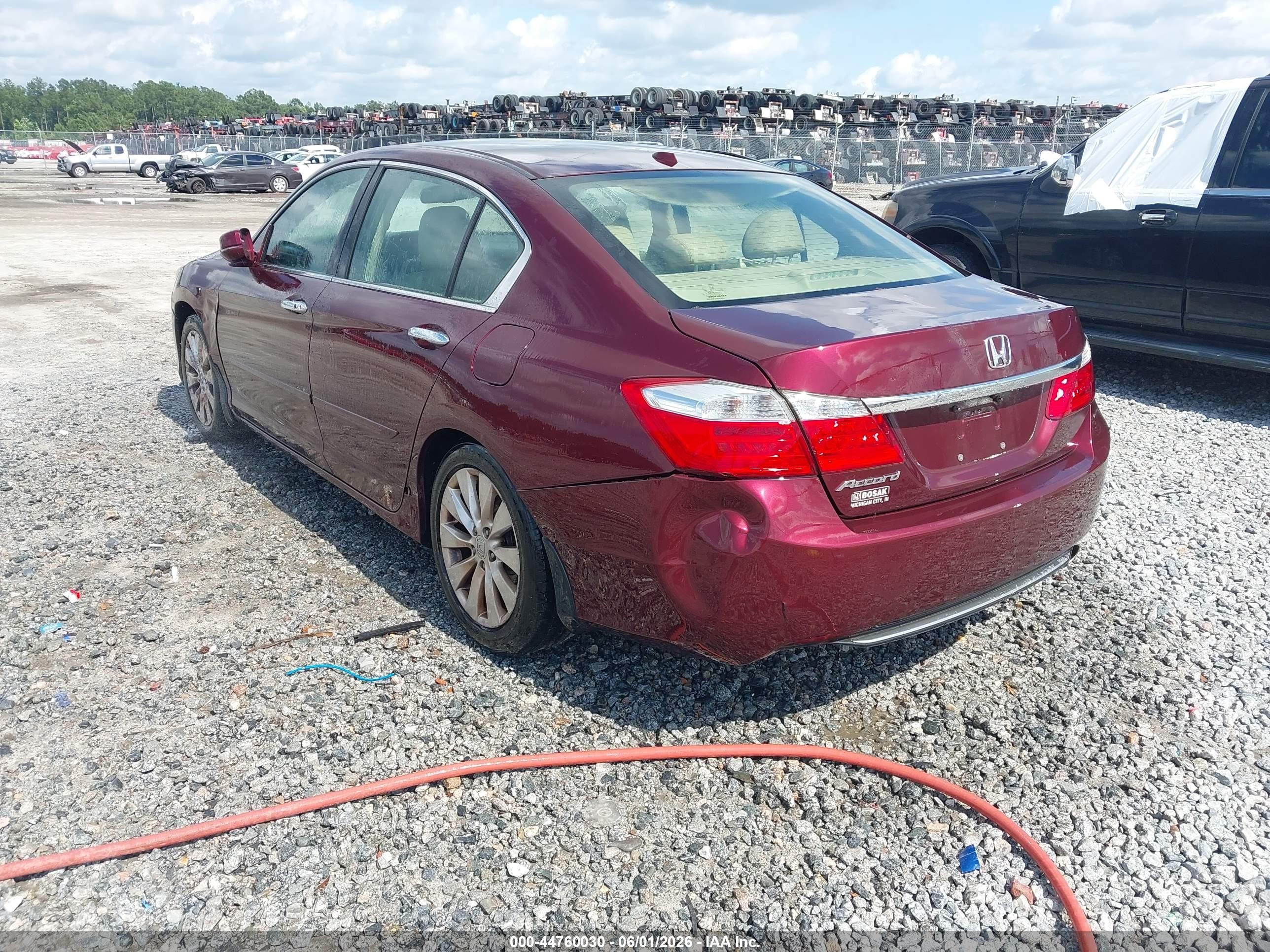 2014 Honda Accord Ex-l Burgundy vin: 1HGCR2F86EA071007