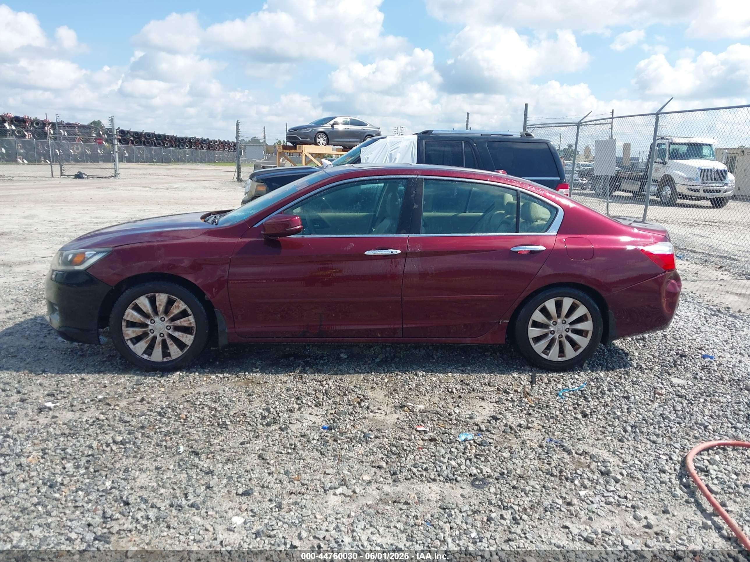 2014 Honda Accord Ex-l Burgundy vin: 1HGCR2F86EA071007