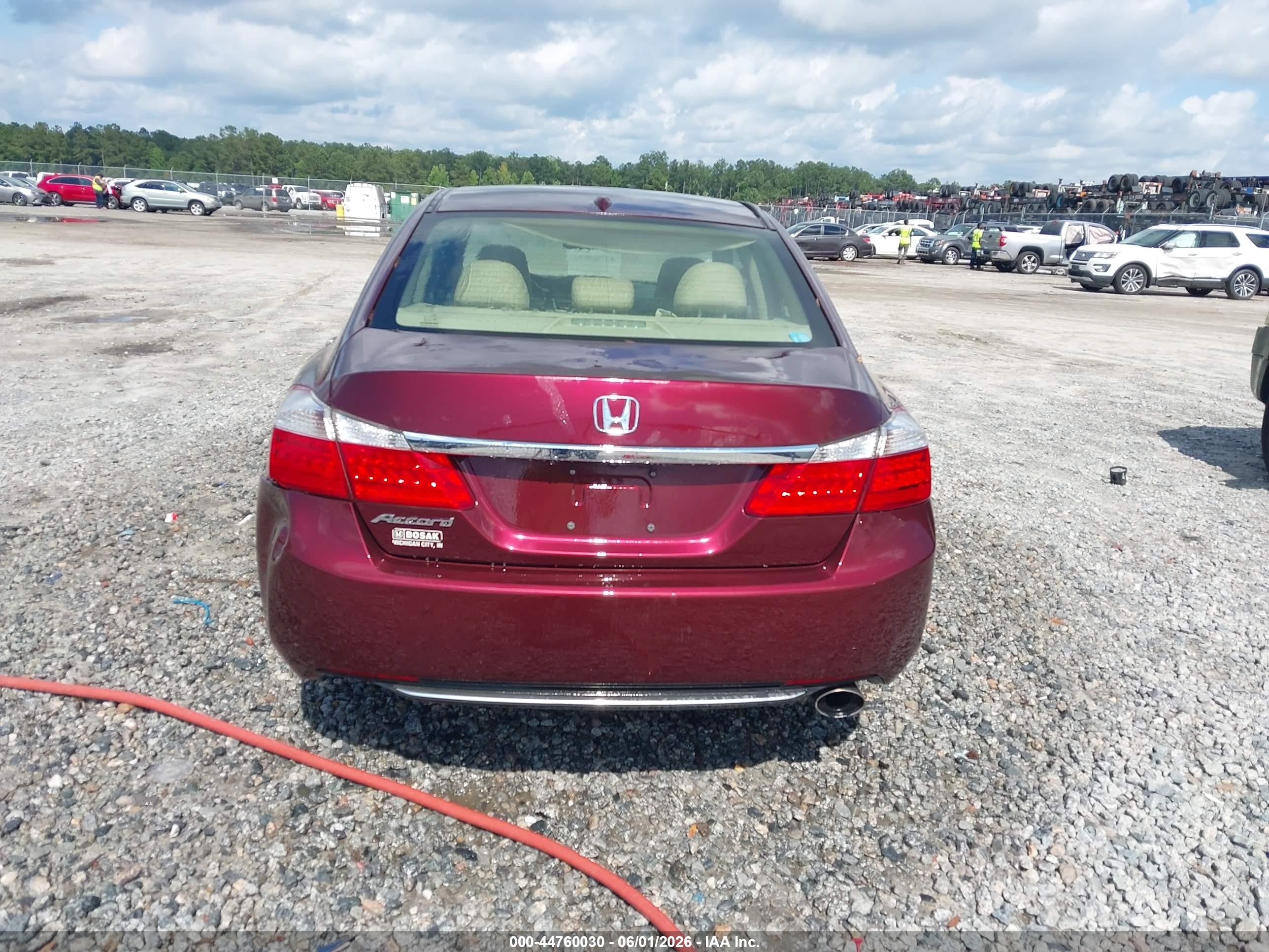 2014 Honda Accord Ex-l Burgundy vin: 1HGCR2F86EA071007